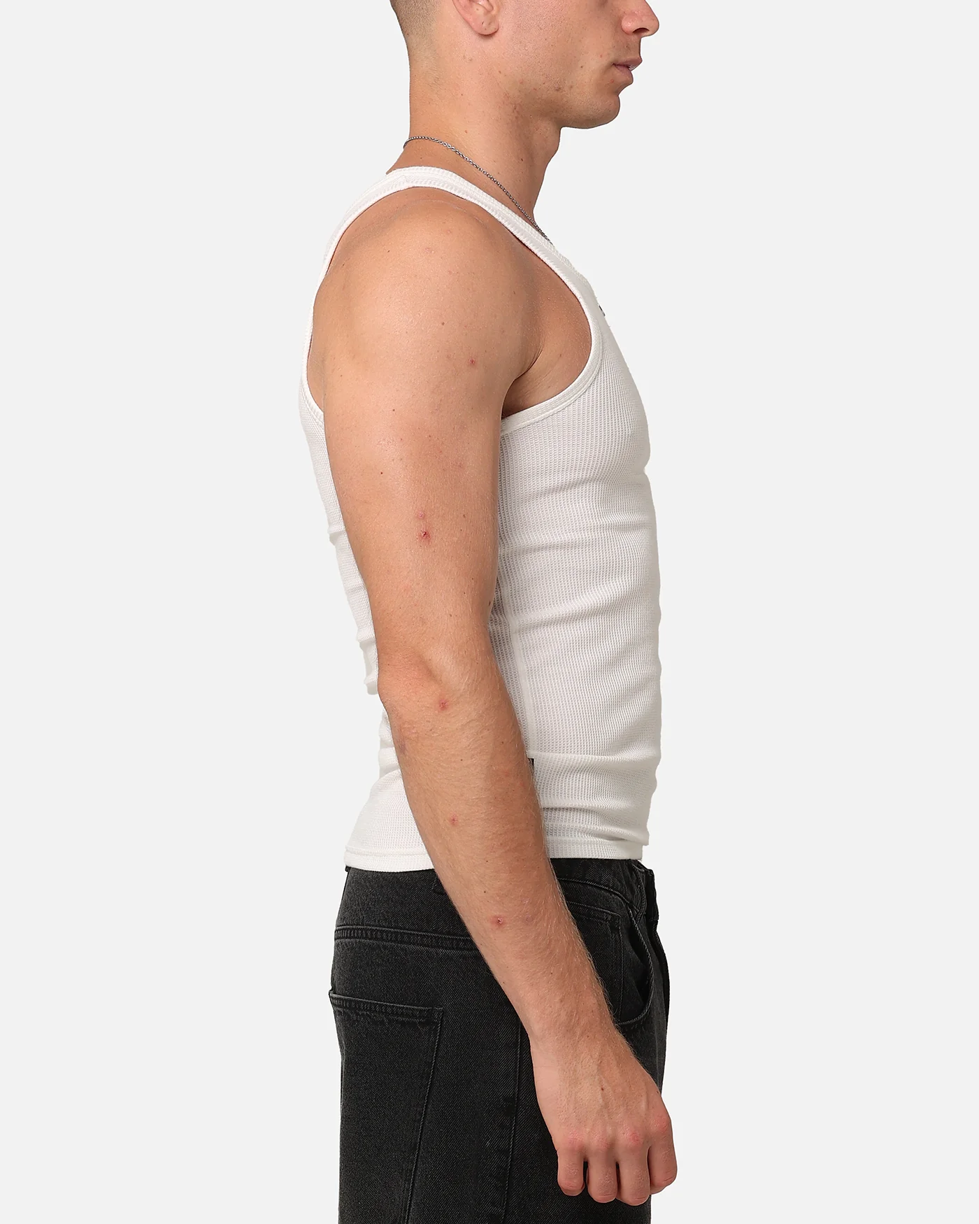 Saint Morta Rib Beater Singlet White - Image 4