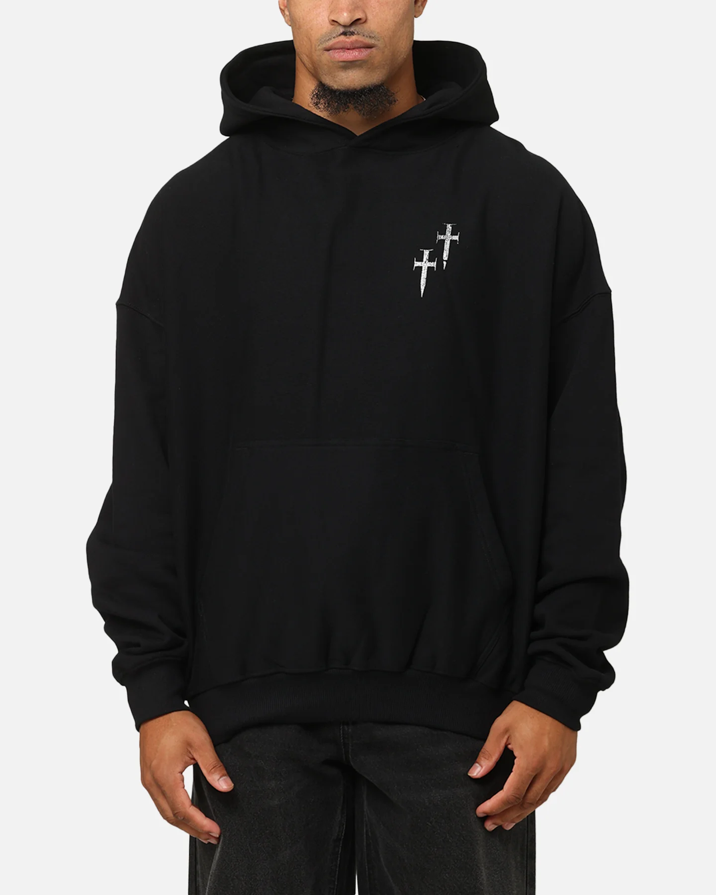 Saint Morta Ride Or Die Boxy Hoodie Black - Image 2