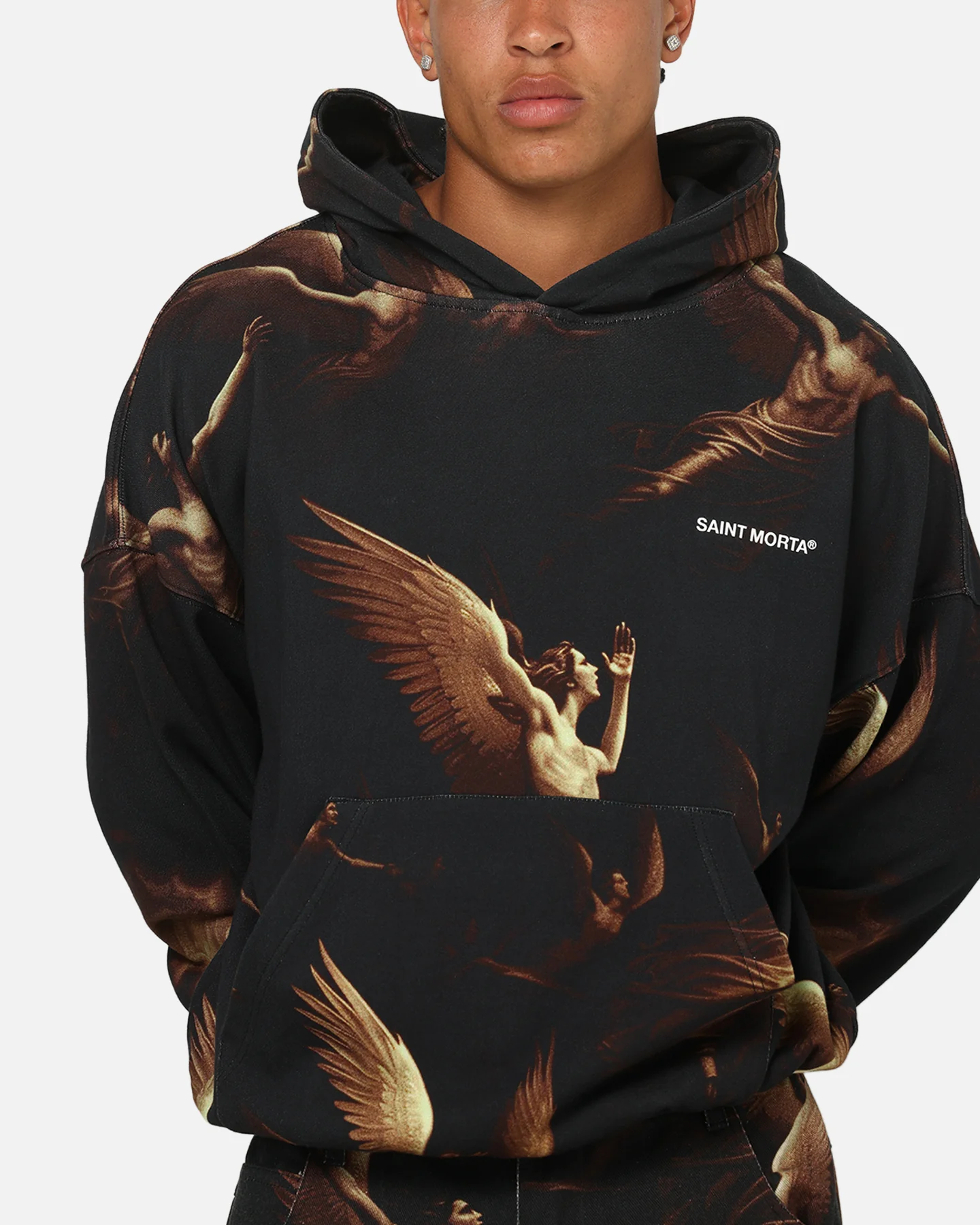 Saint Morta Ritual Rapture Hoodie Black/Orange - Image 6