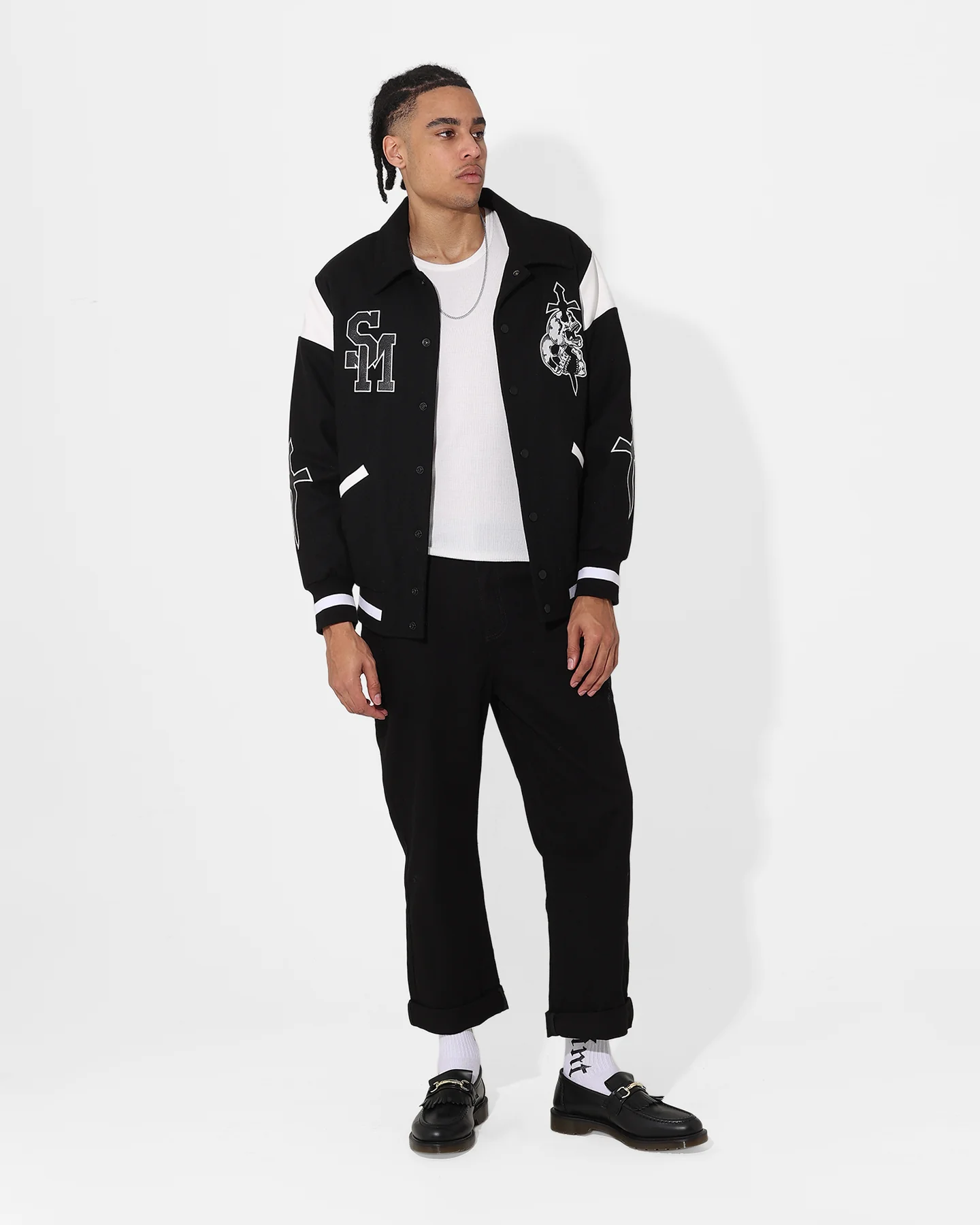 Saint Morta Rolled Hem Jeans Black - Image 2