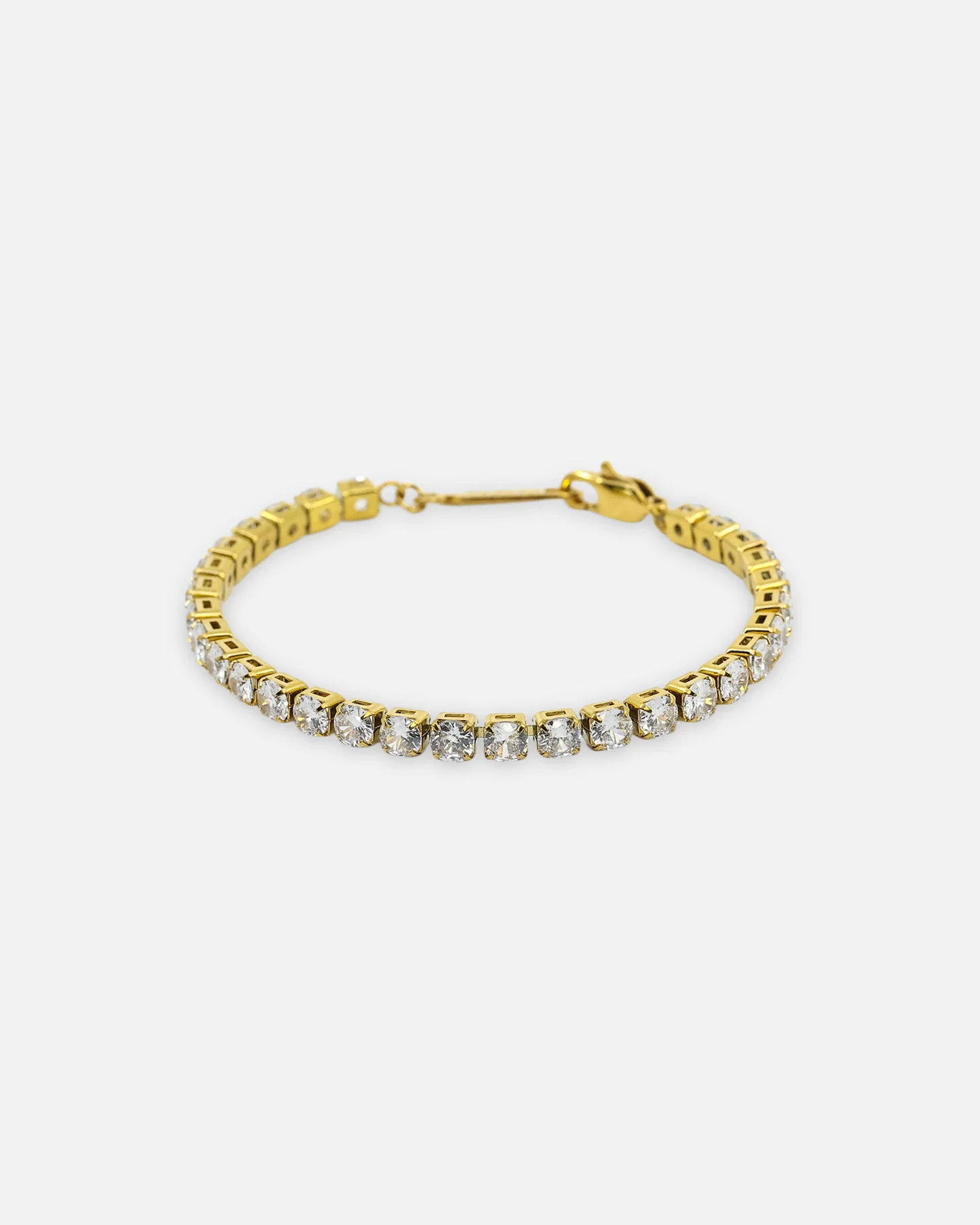 Saint Morta Round Cut Tennis Bracelet Iced Gold - Image 2