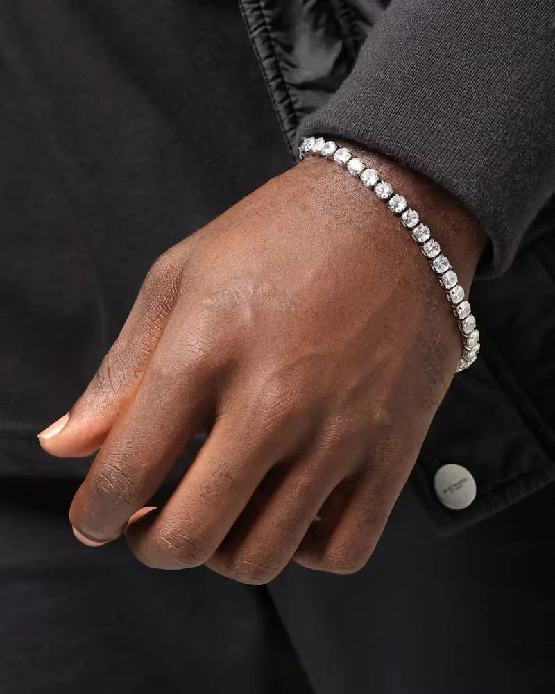 Saint Morta Round Cut Tennis Bracelet Iced White Gold - Image 2