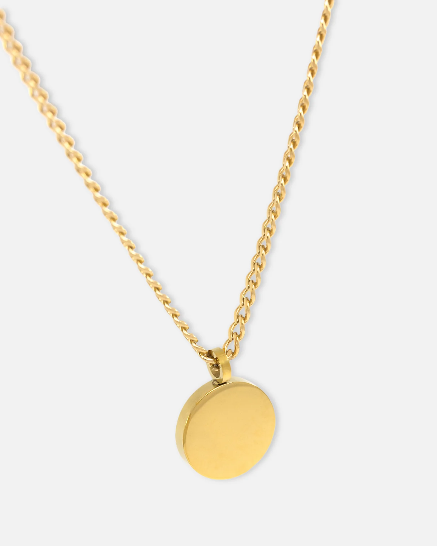 Saint Morta Round Totem Pendant Chain Gold - Image 3
