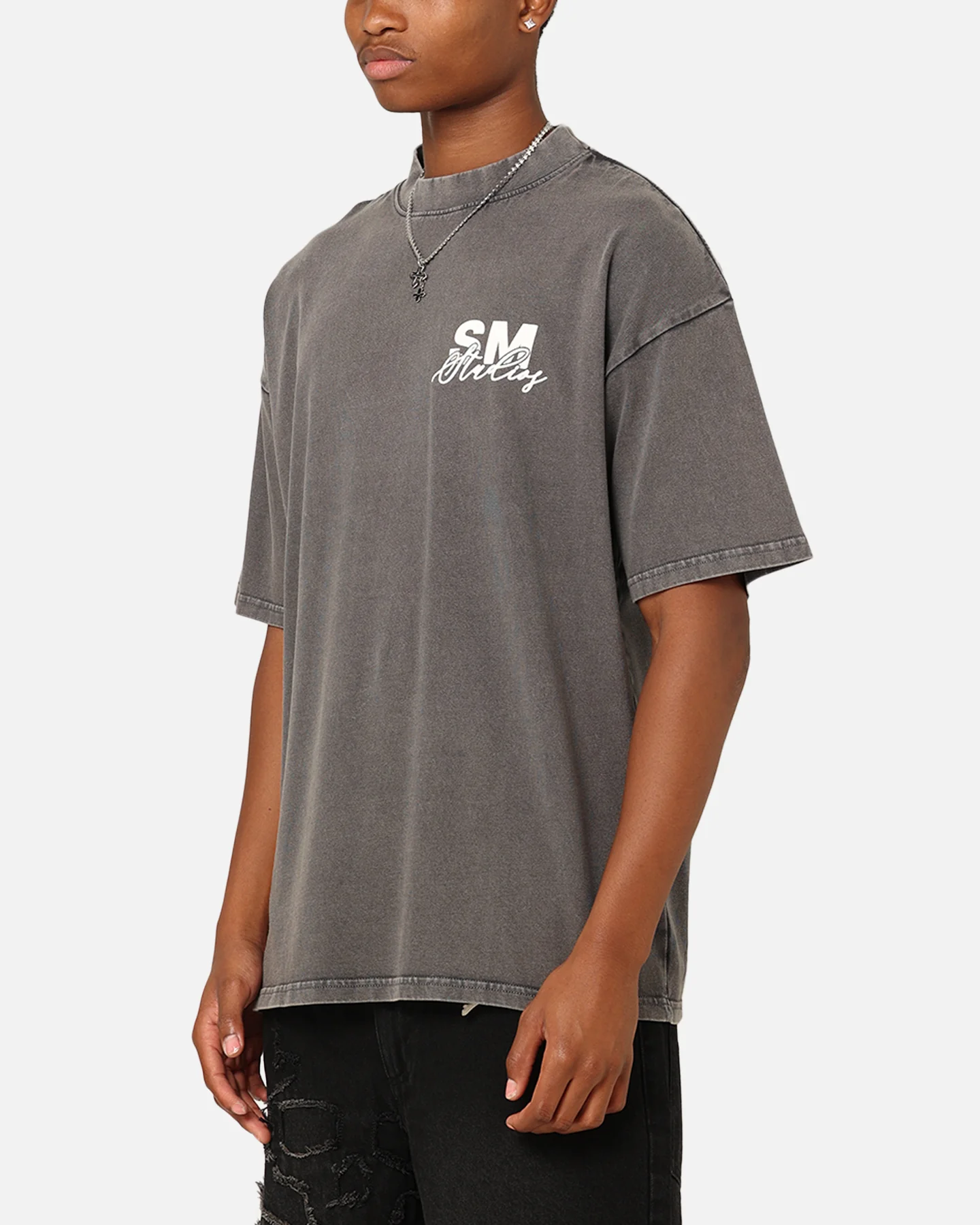 Saint Morta Saint Studios T-Shirt Washed Charcoal - Image 6