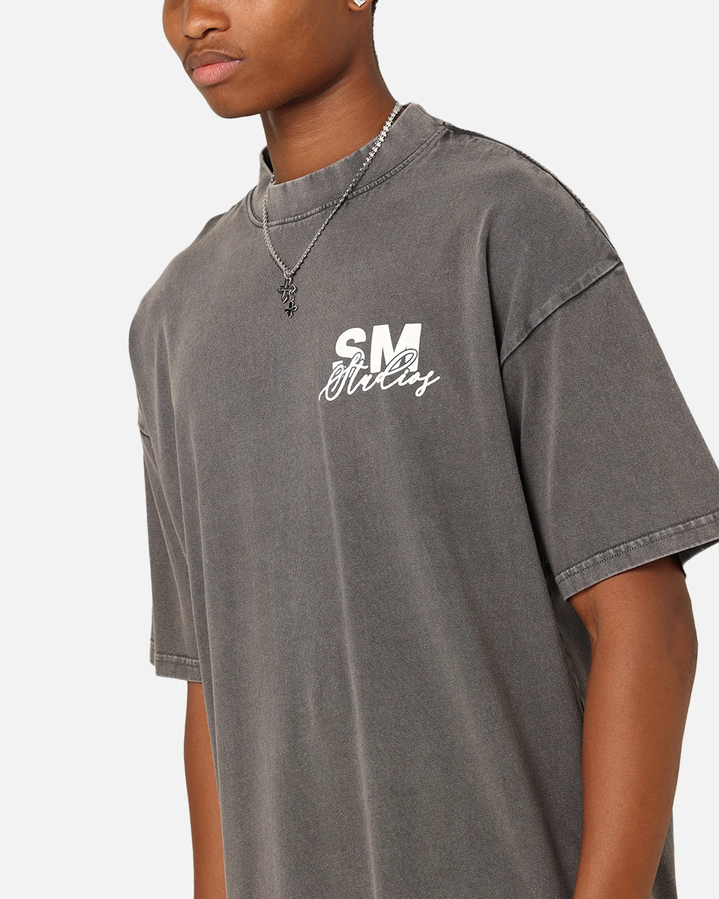 Saint Morta Saint Studios T-Shirt Washed Charcoal - Image 7