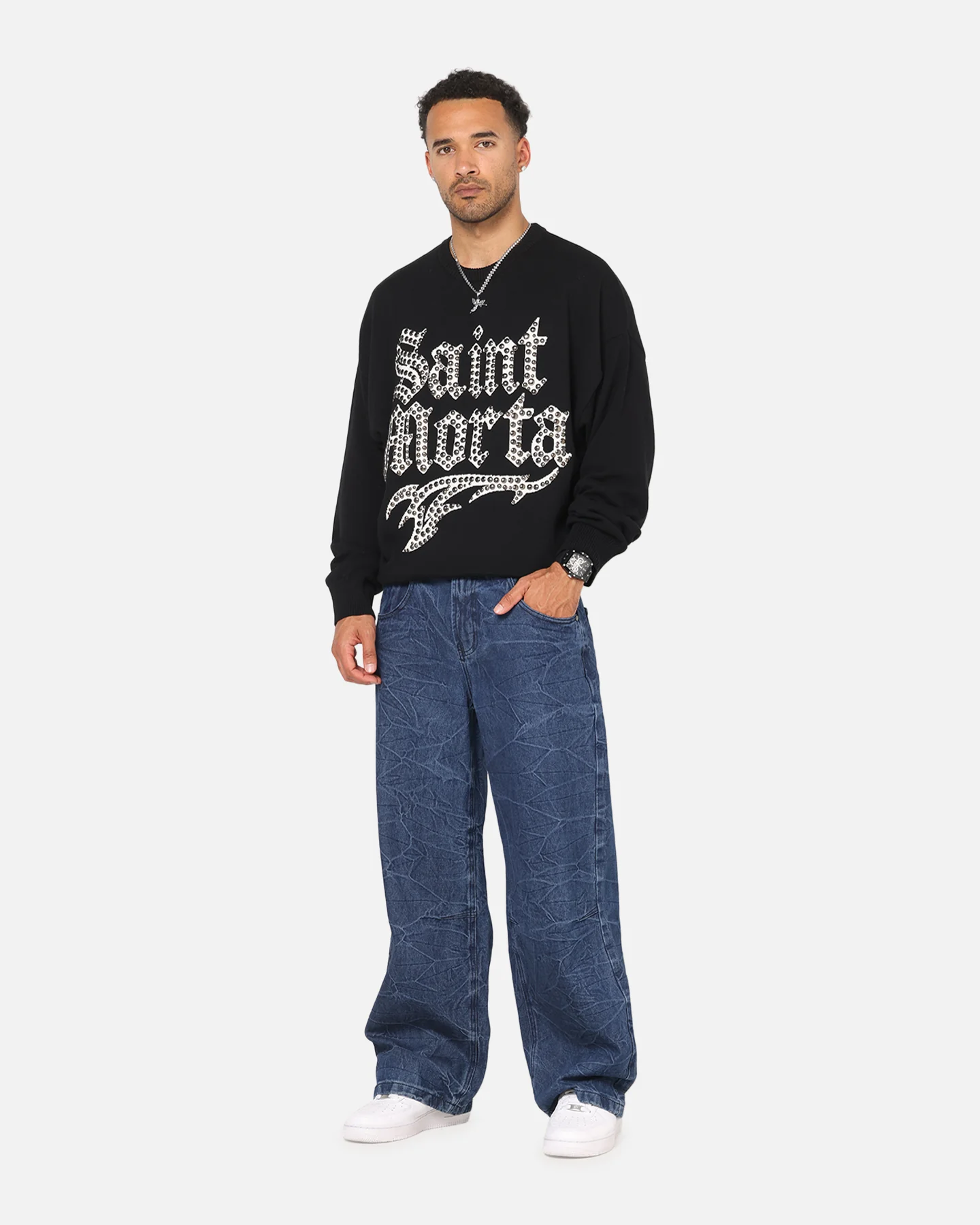 Saint Morta Sanctified Crewneck Sweater Black - Image 2