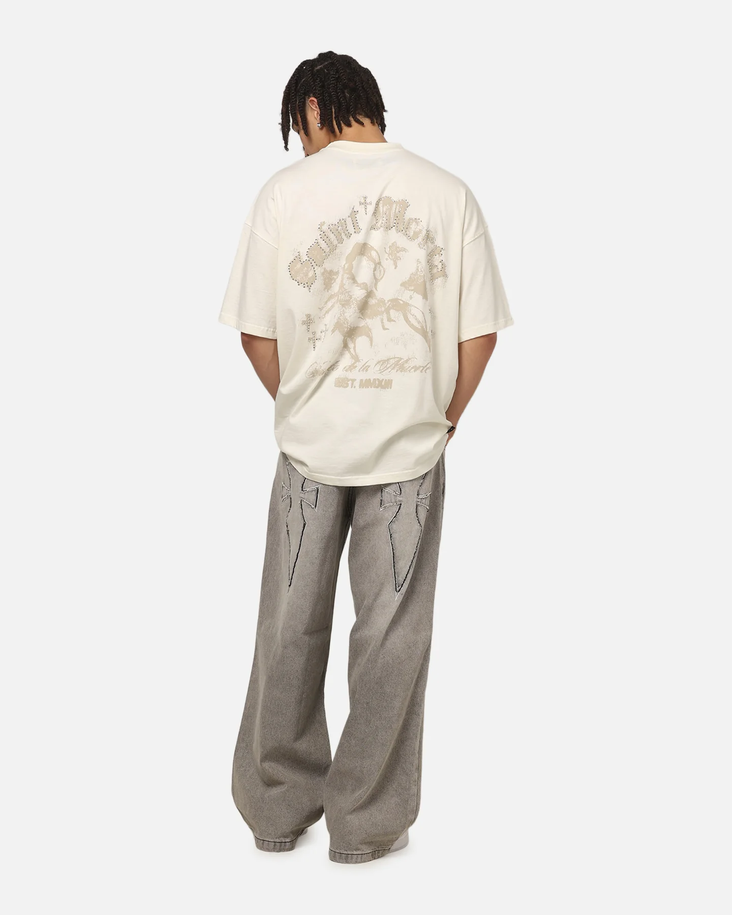 Saint Morta Scorpion Boxy T-Shirt Off White - Image 3