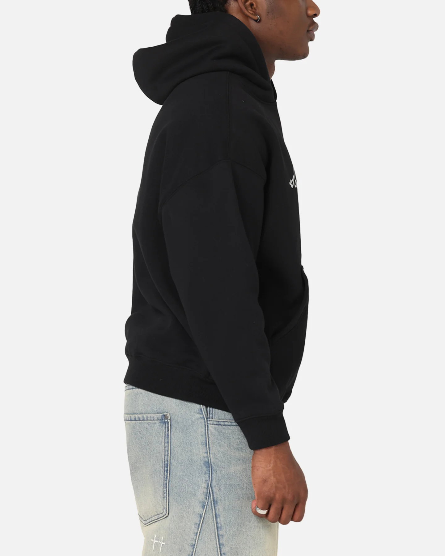Saint Morta Scripture Boxy Hoodie Black - Image 4