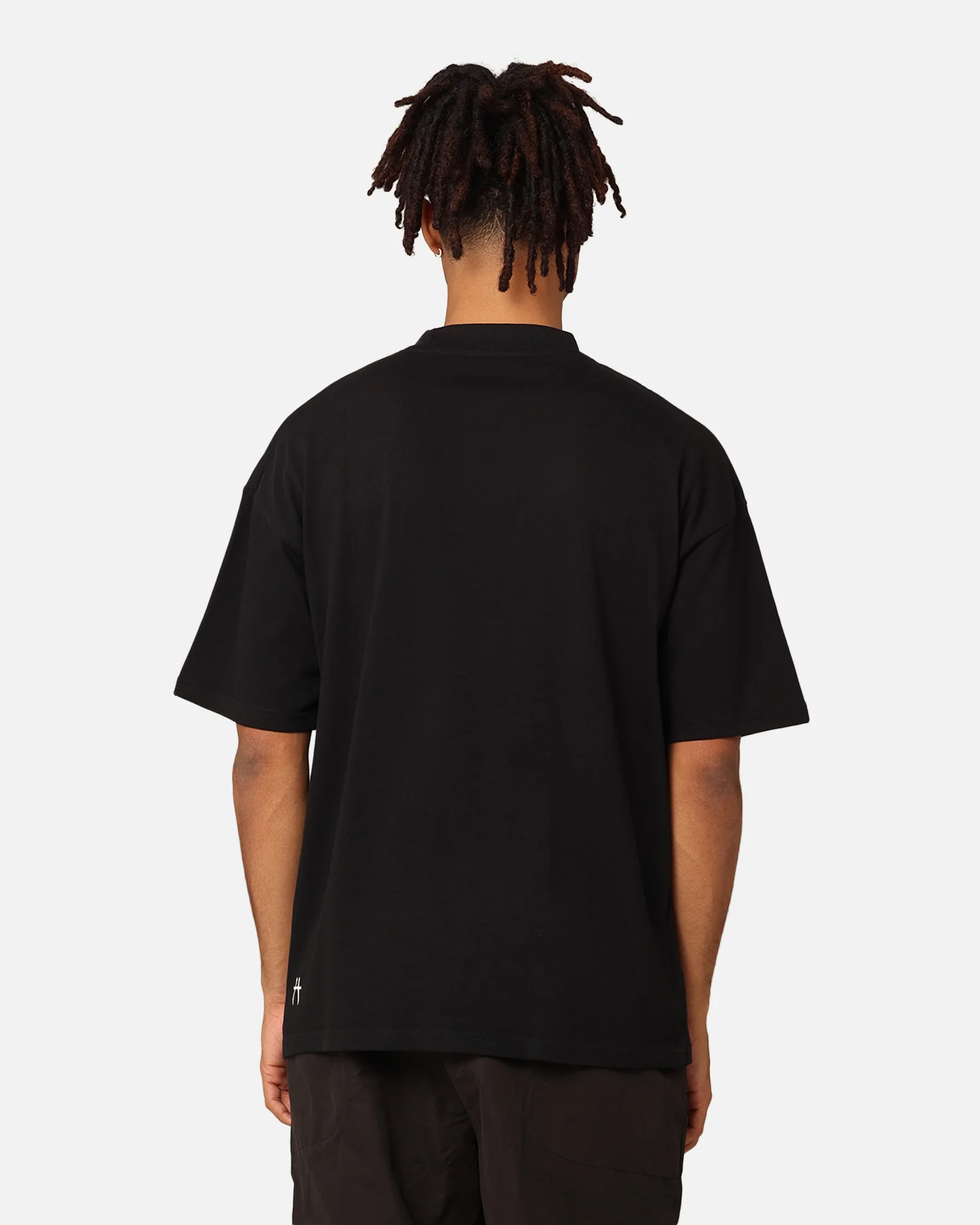 Saint Morta Scripture Mock Neck T-Shirt Black - Image 4