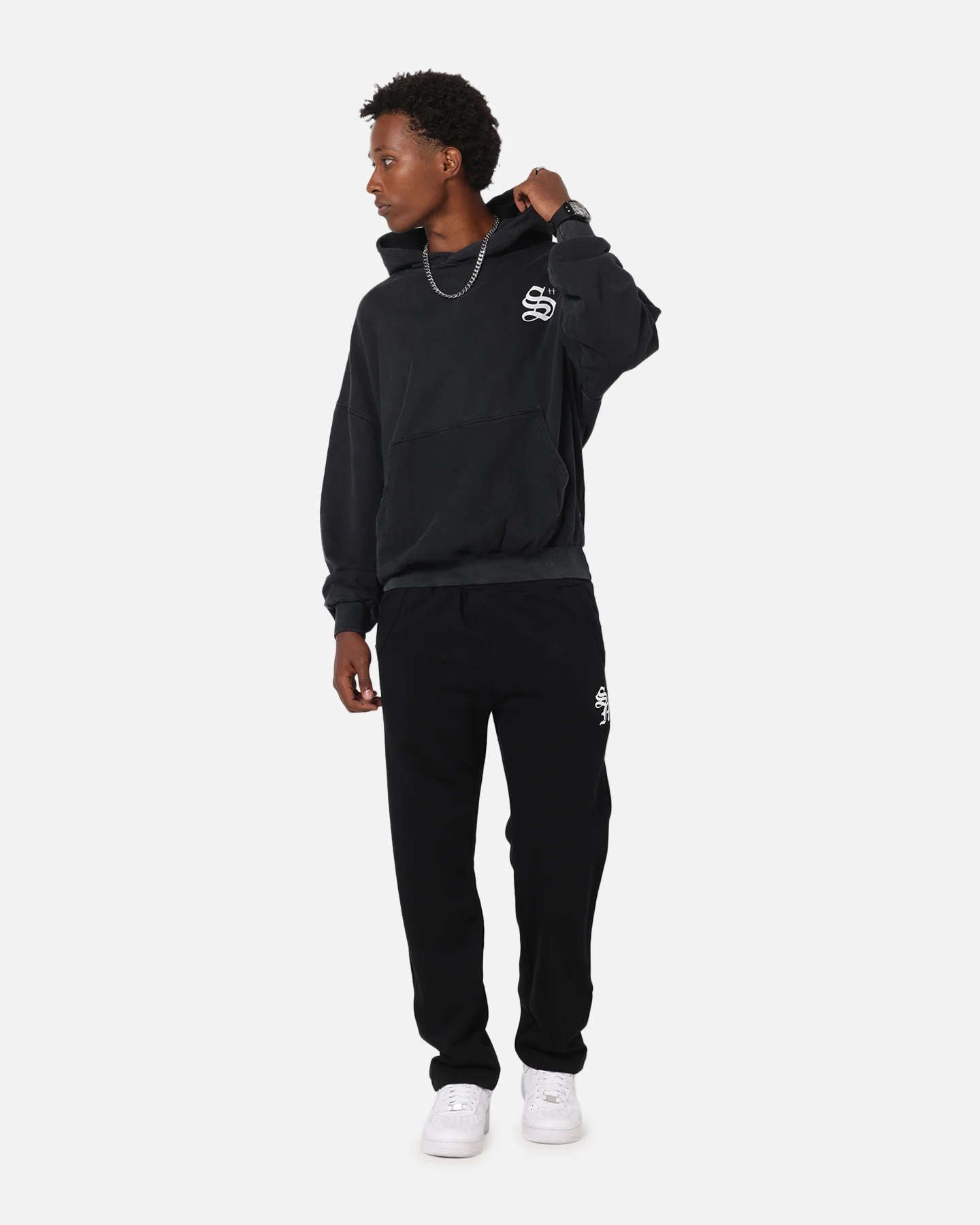 Saint Morta Shadow Mark Hoodie Black - Image 4