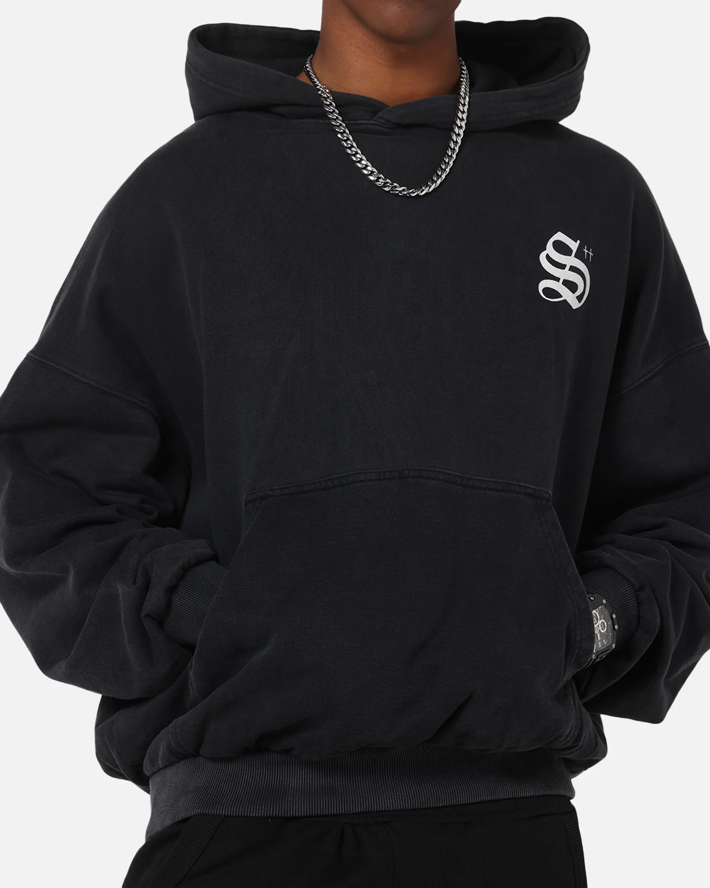 Saint Morta Shadow Mark Hoodie Black - Image 8