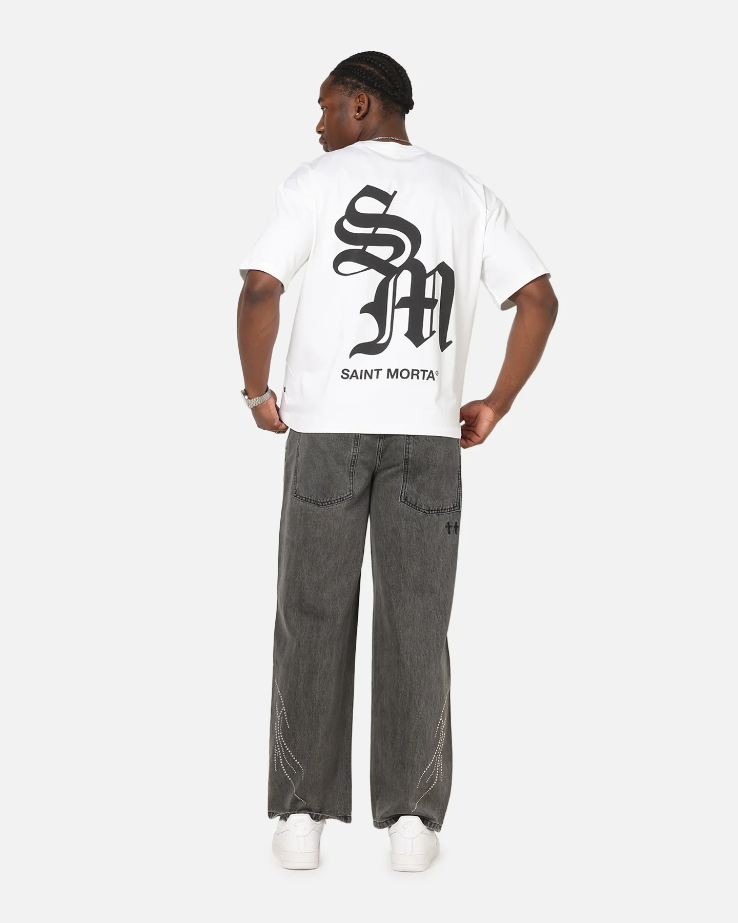 Saint Morta Shadow Mark T-Shirt White - Image 3