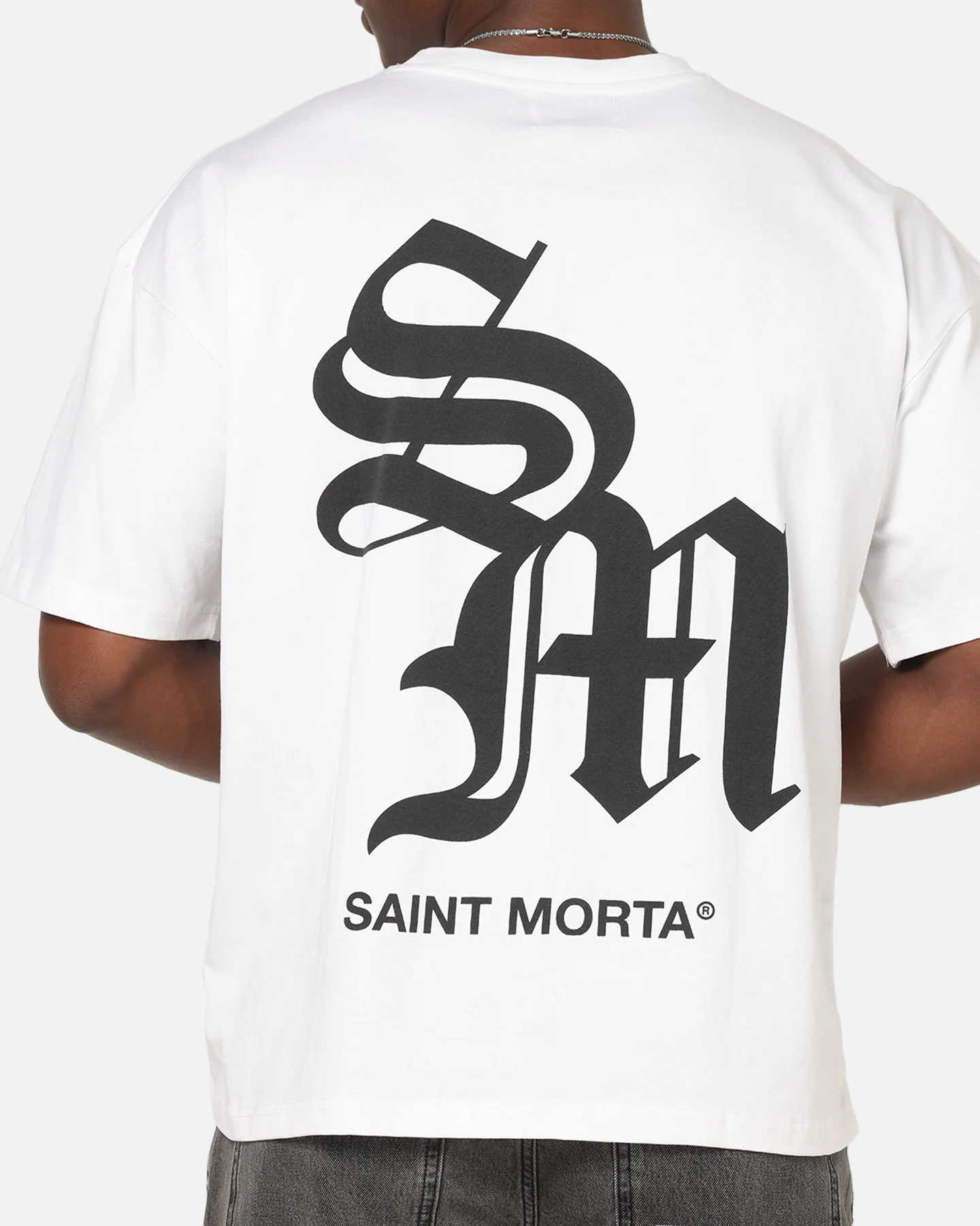 Saint Morta Shadow Mark T-Shirt White - Image 7