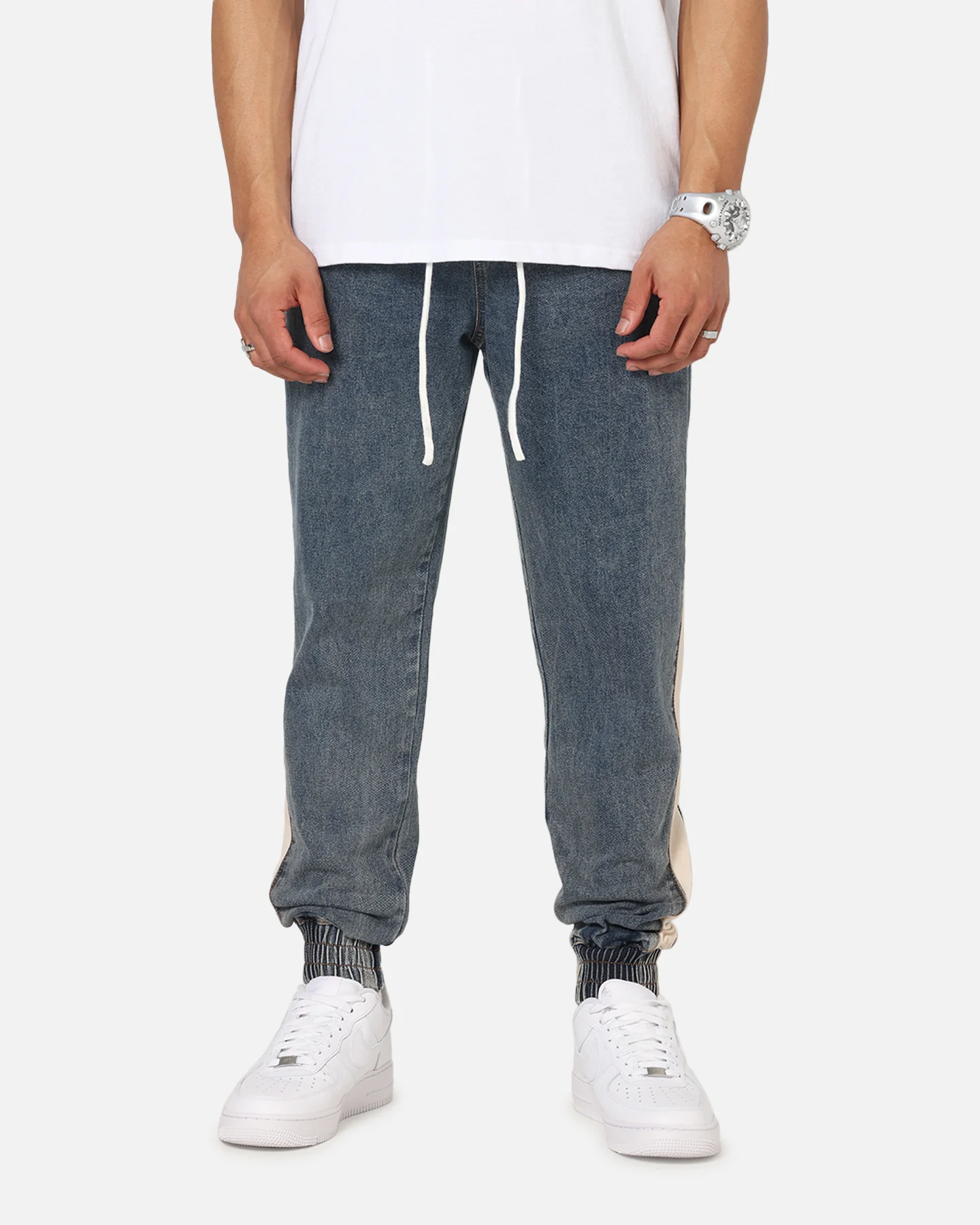 Saint Morta Sidewinder Denim Joggers Dirty Denim - Image 5
