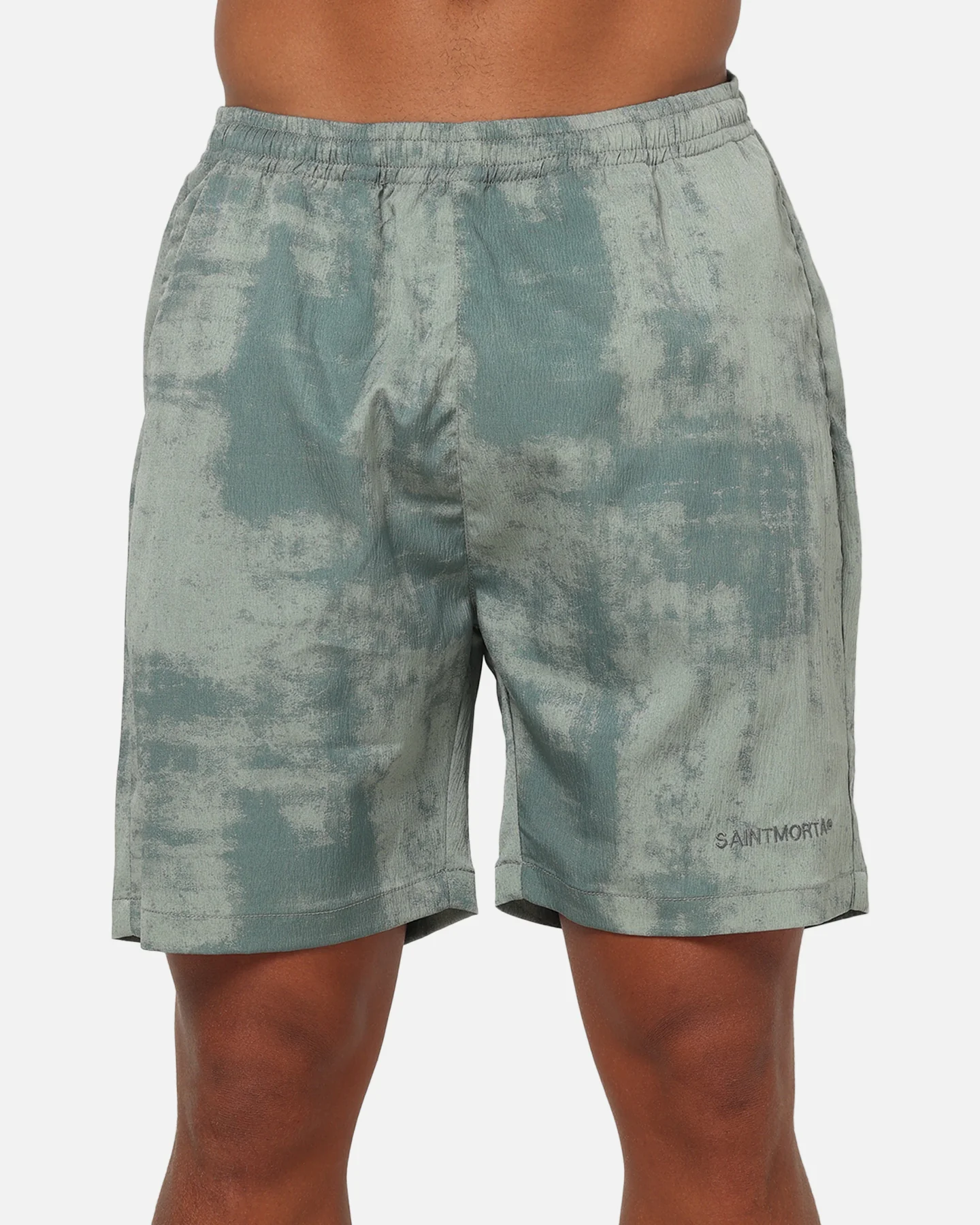Saint Morta Solis Textured Shorts Petrol Green - Image 7