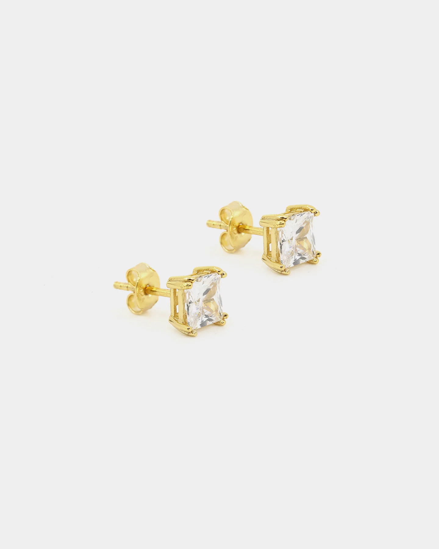 Saint Morta Square Cut Earrings Iced Gold - Image 7