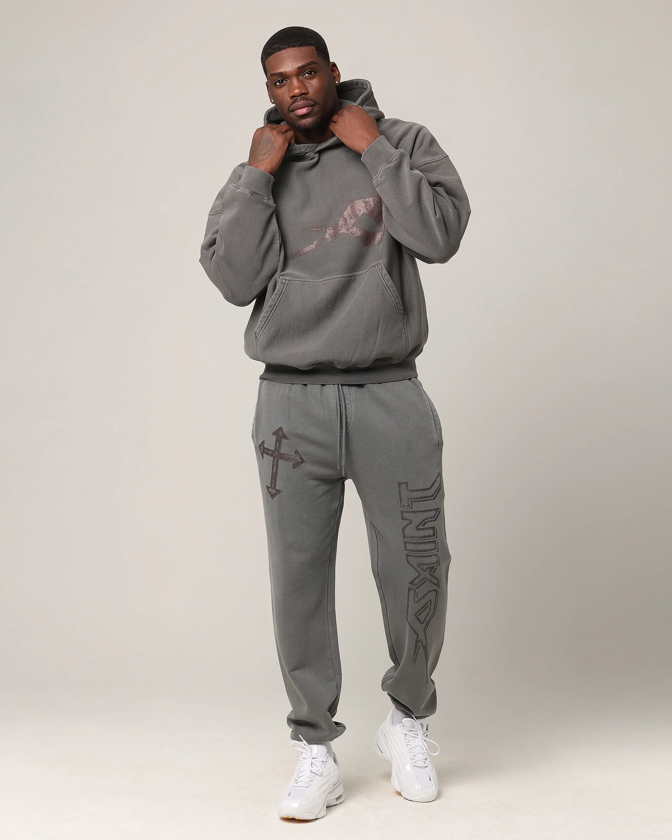 Saint Morta SSIX Sweat Pants Washed Charcoal - Image 2