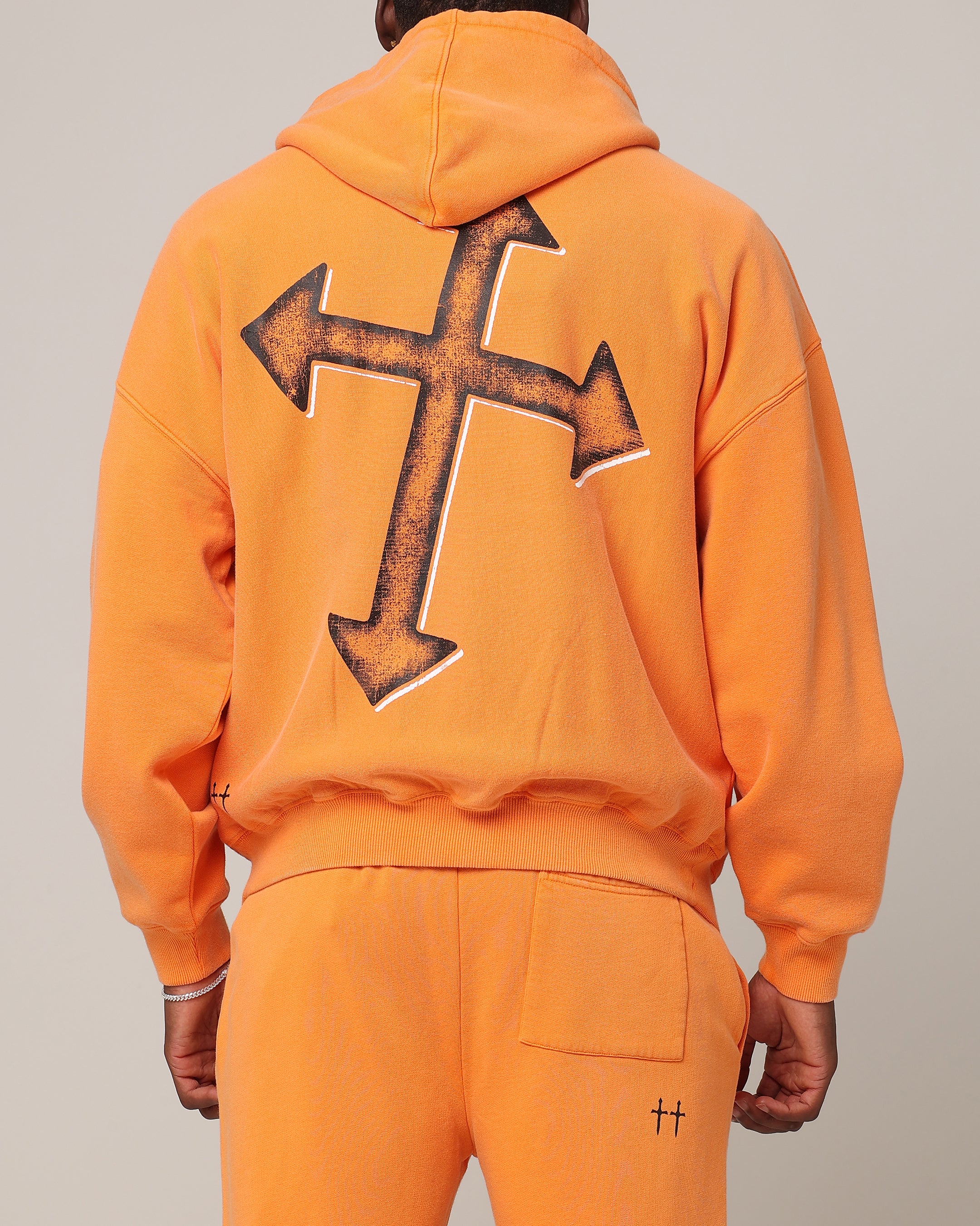 Saint Morta SSIX Vintage Hoodie Orange - Image 3