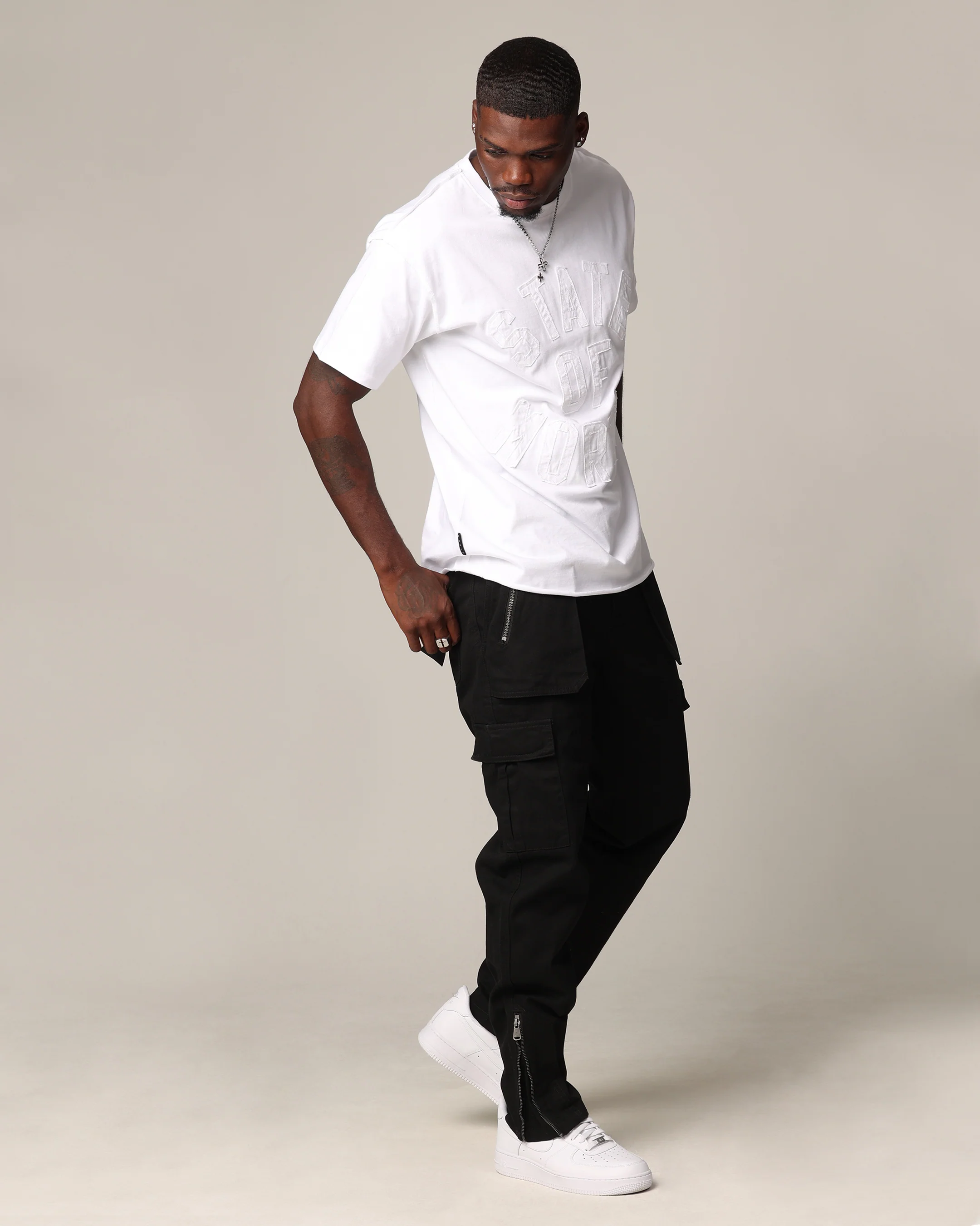 Saint Morta State Of Morta Appliqué T-Shirt White - Image 2