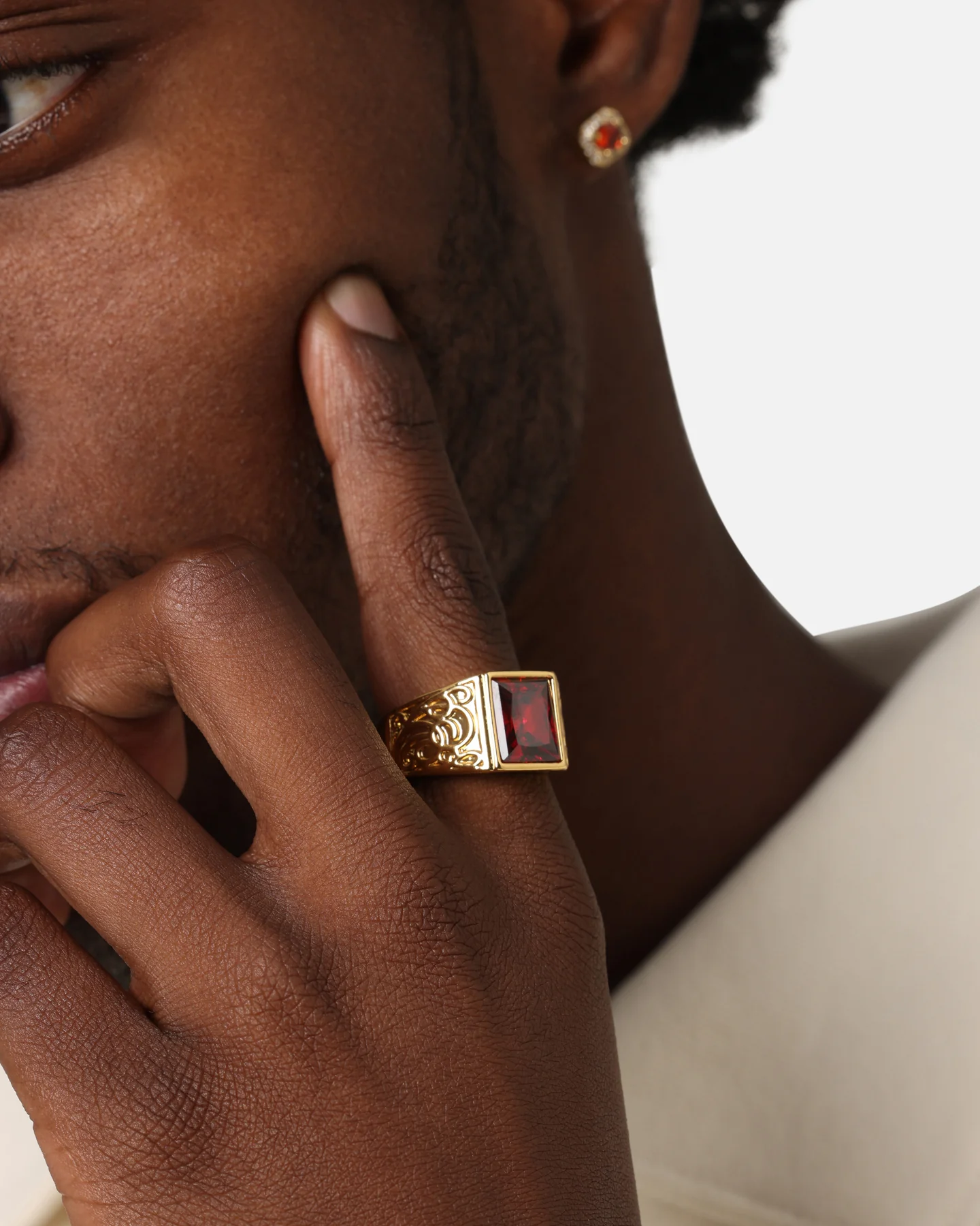 Saint Morta Stone Champioinship Ring Gold/Garnet - Image 2