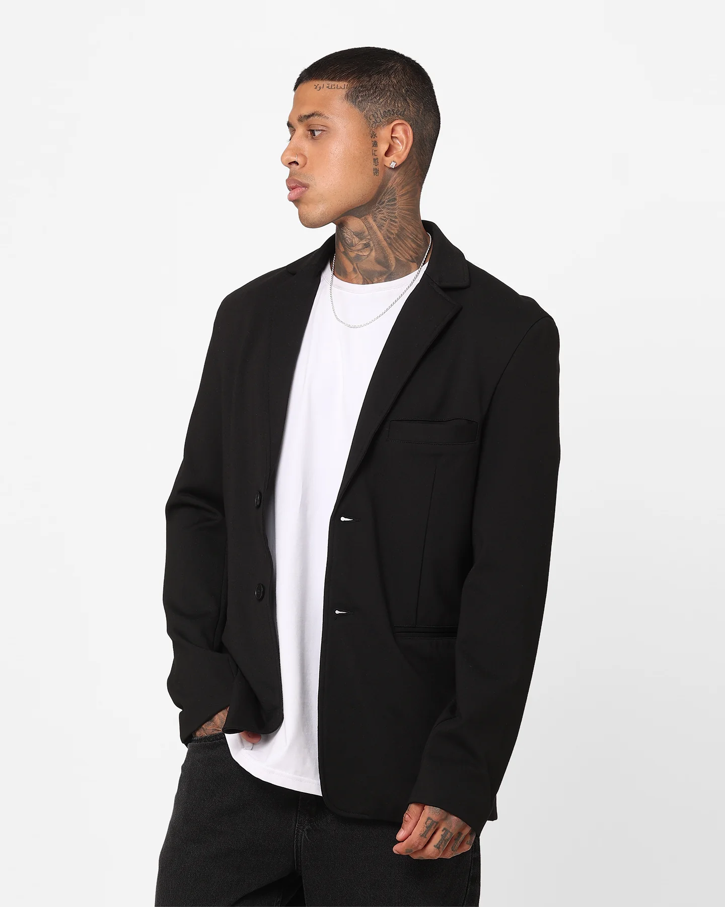 Saint Morta Stretch Blazer Jacket Black - Image 6