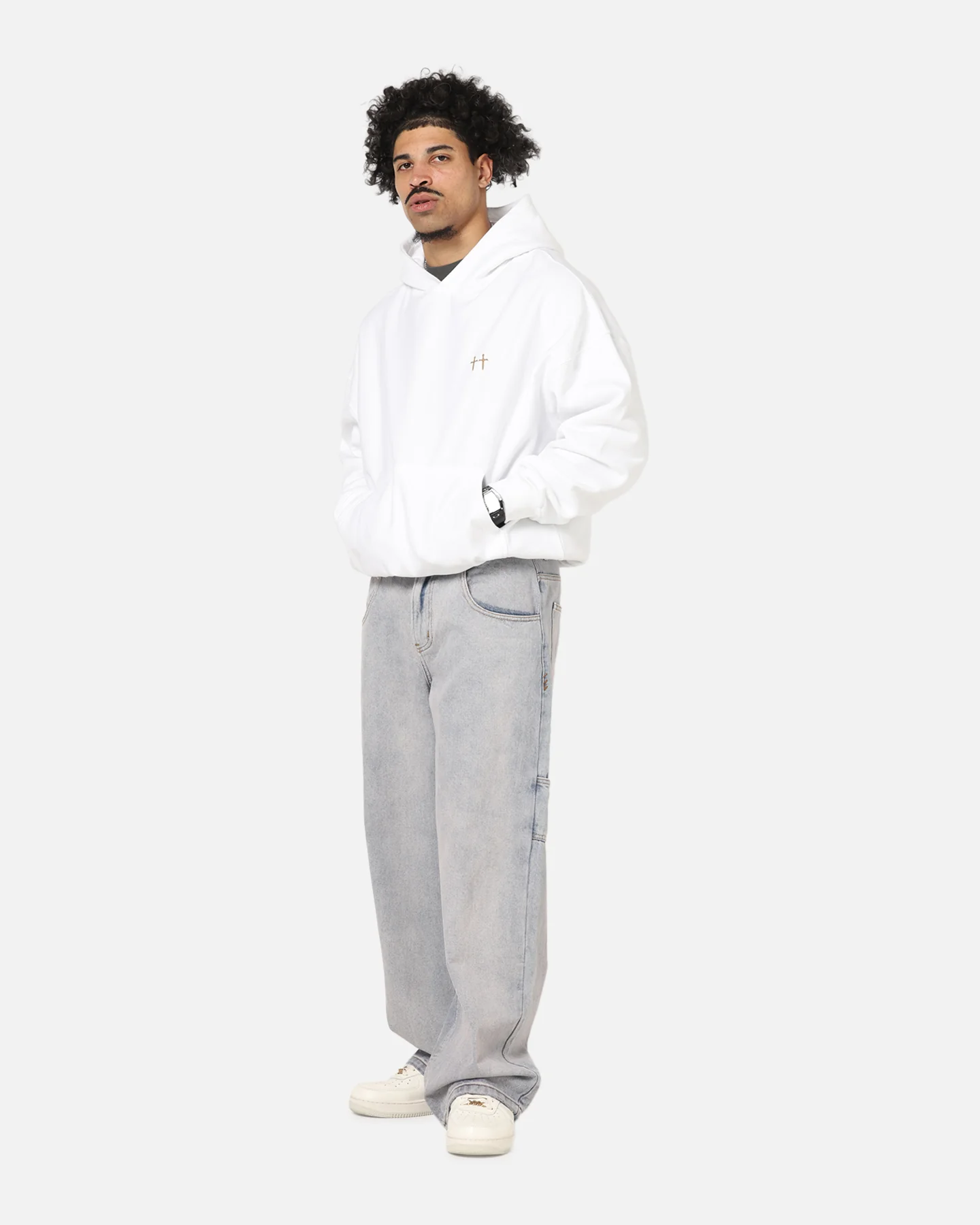 Saint Morta Studios Boxy Hoodie White - Image 3