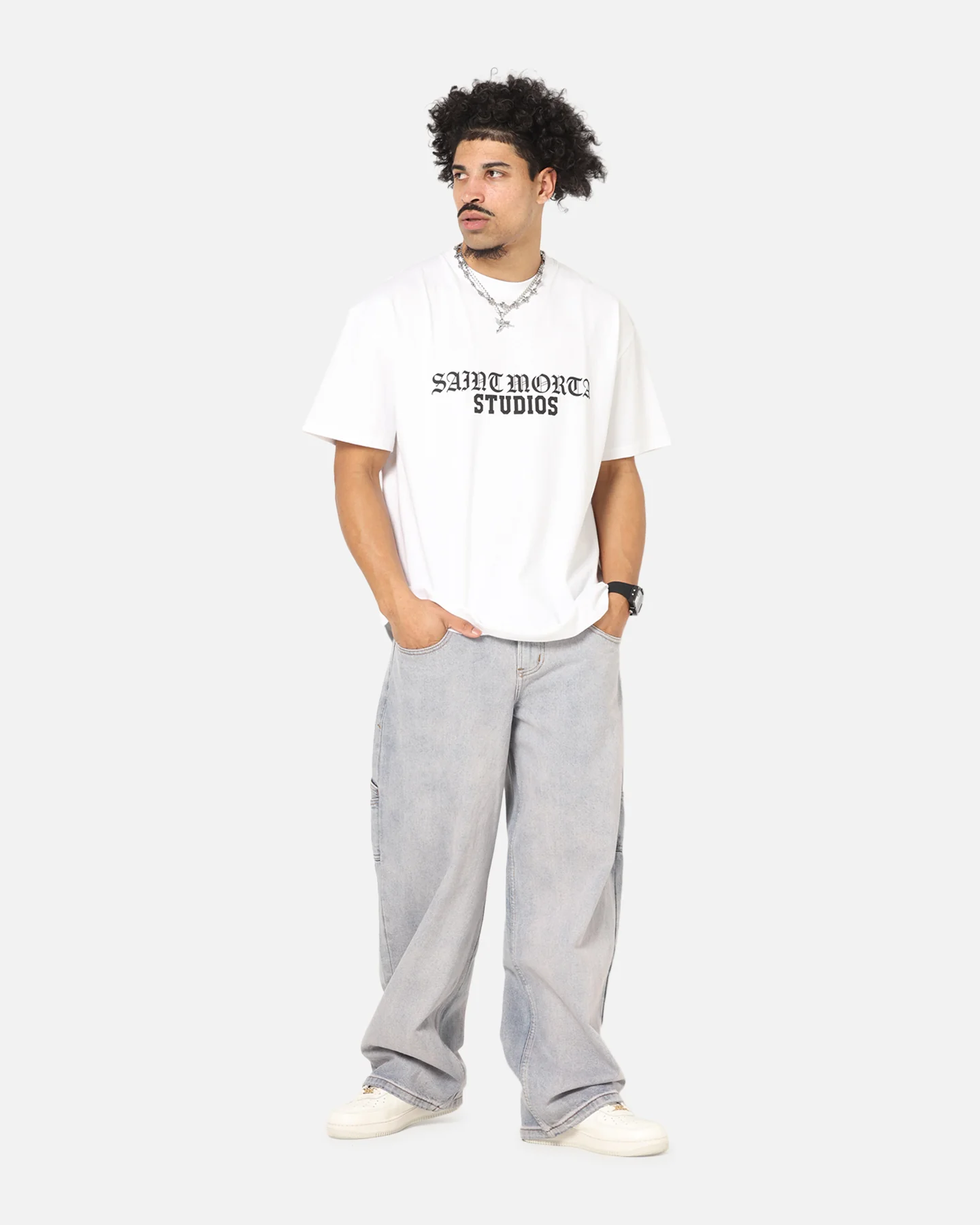 Saint Morta Studios Boxy T-Shirt White - Image 3