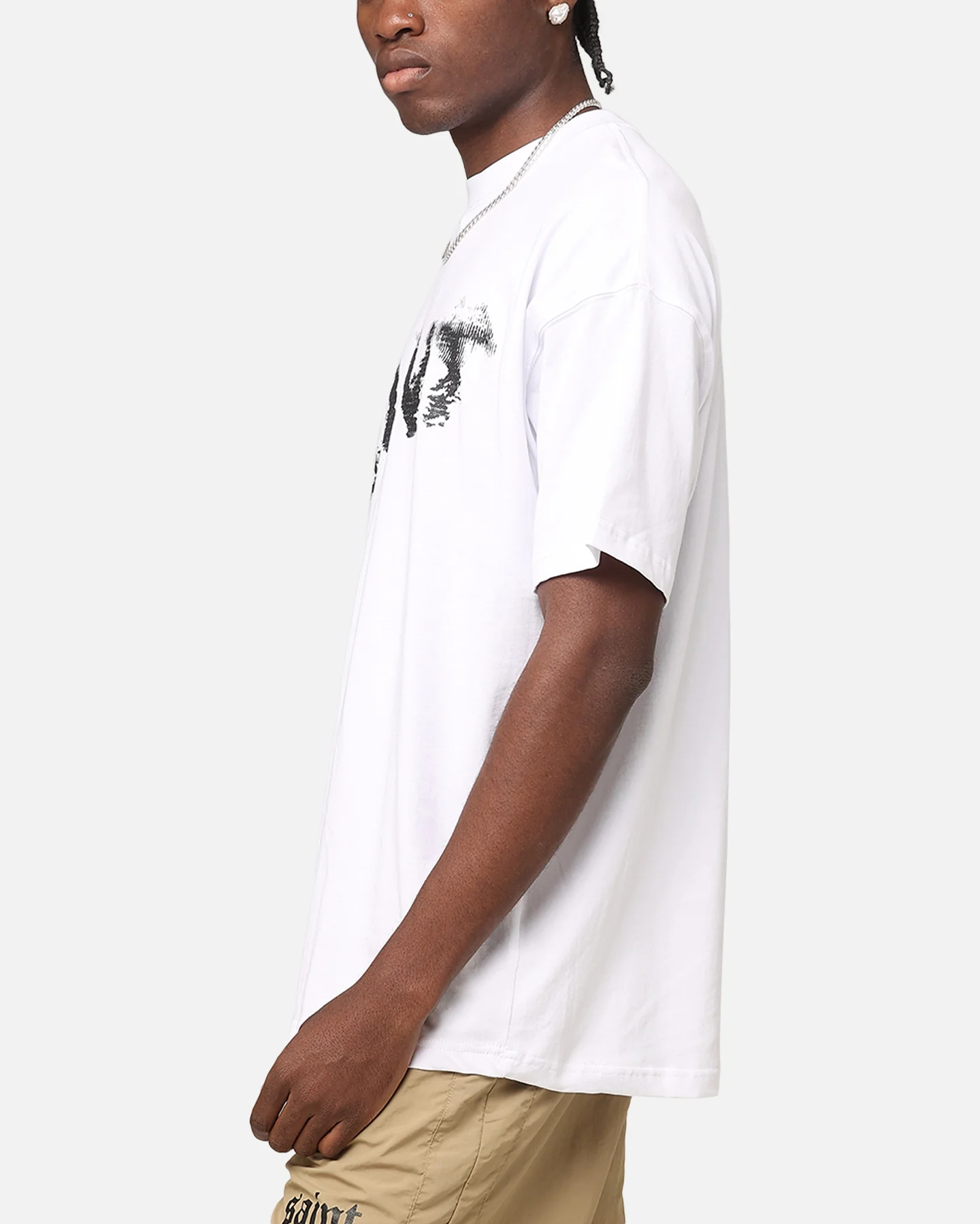 Saint Morta System Overload Boxy T-Shirt White/Black - Image 5