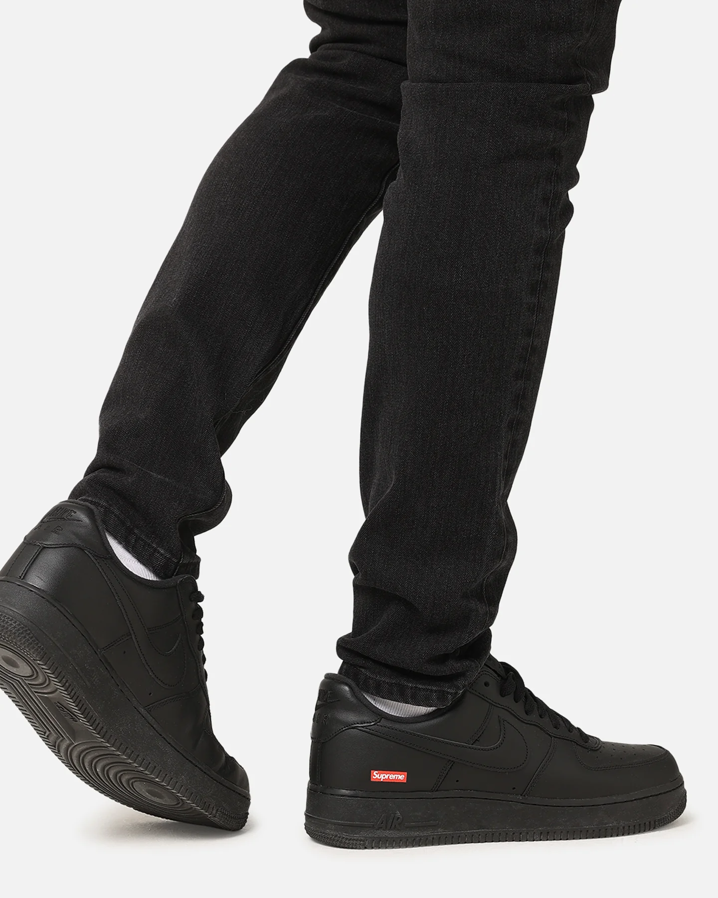 Saint Morta Tapered Denim Jeans Washed Black - Image 4