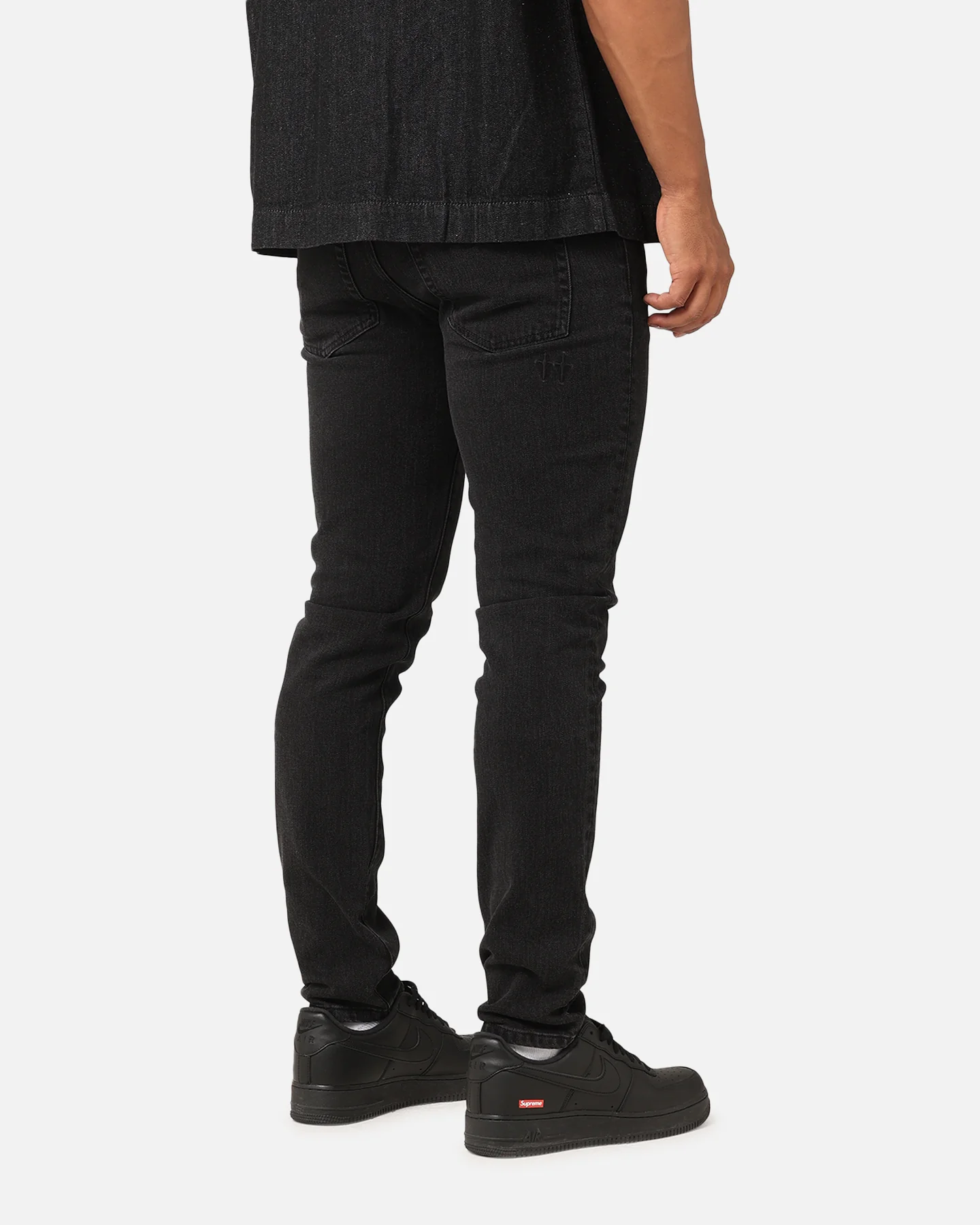 Saint Morta Tapered Denim Jeans Washed Black - Image 5