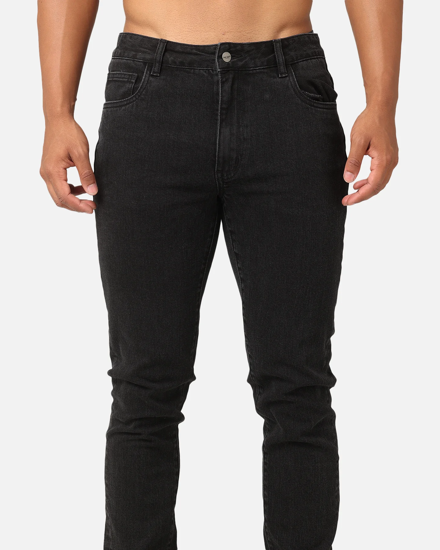 Saint Morta Tapered Denim Jeans Washed Black - Image 7