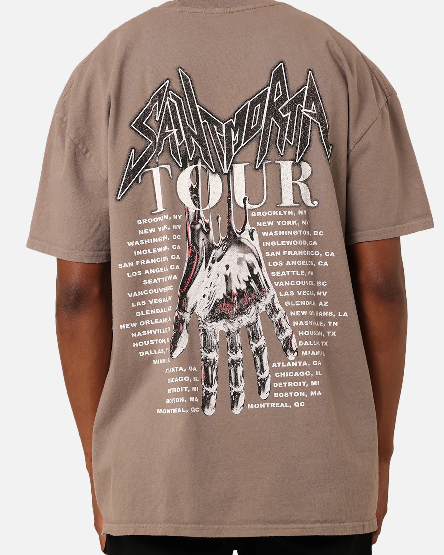 Saint Morta Tour T-Shirt Vintage Brown - Image 4