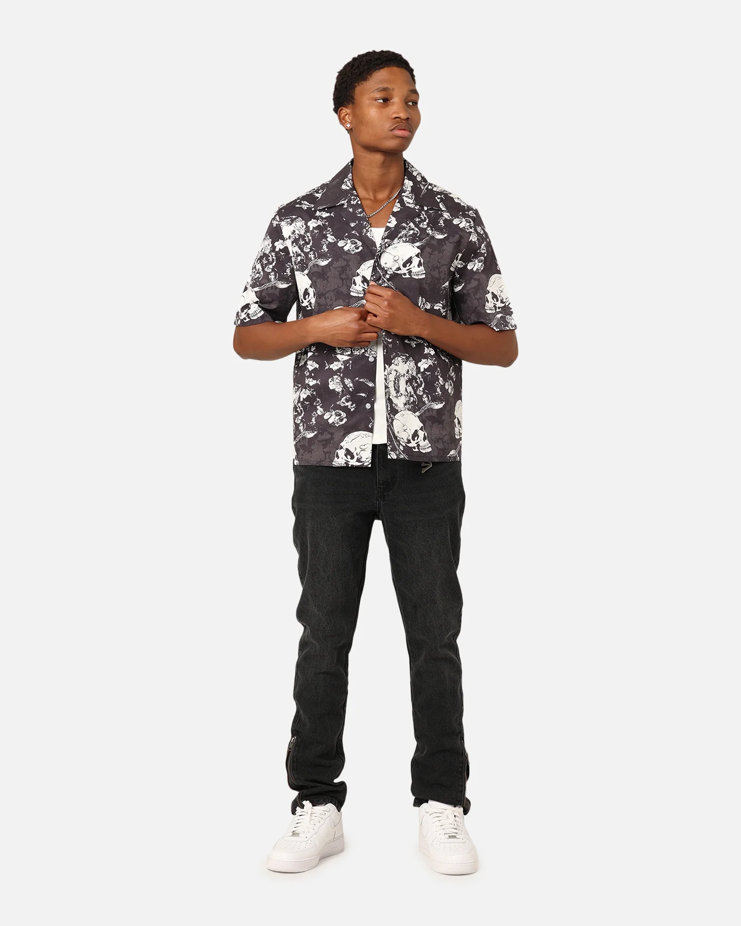 Saint Morta Undying Love Short Sleeve Shirt Black/White - Image 7