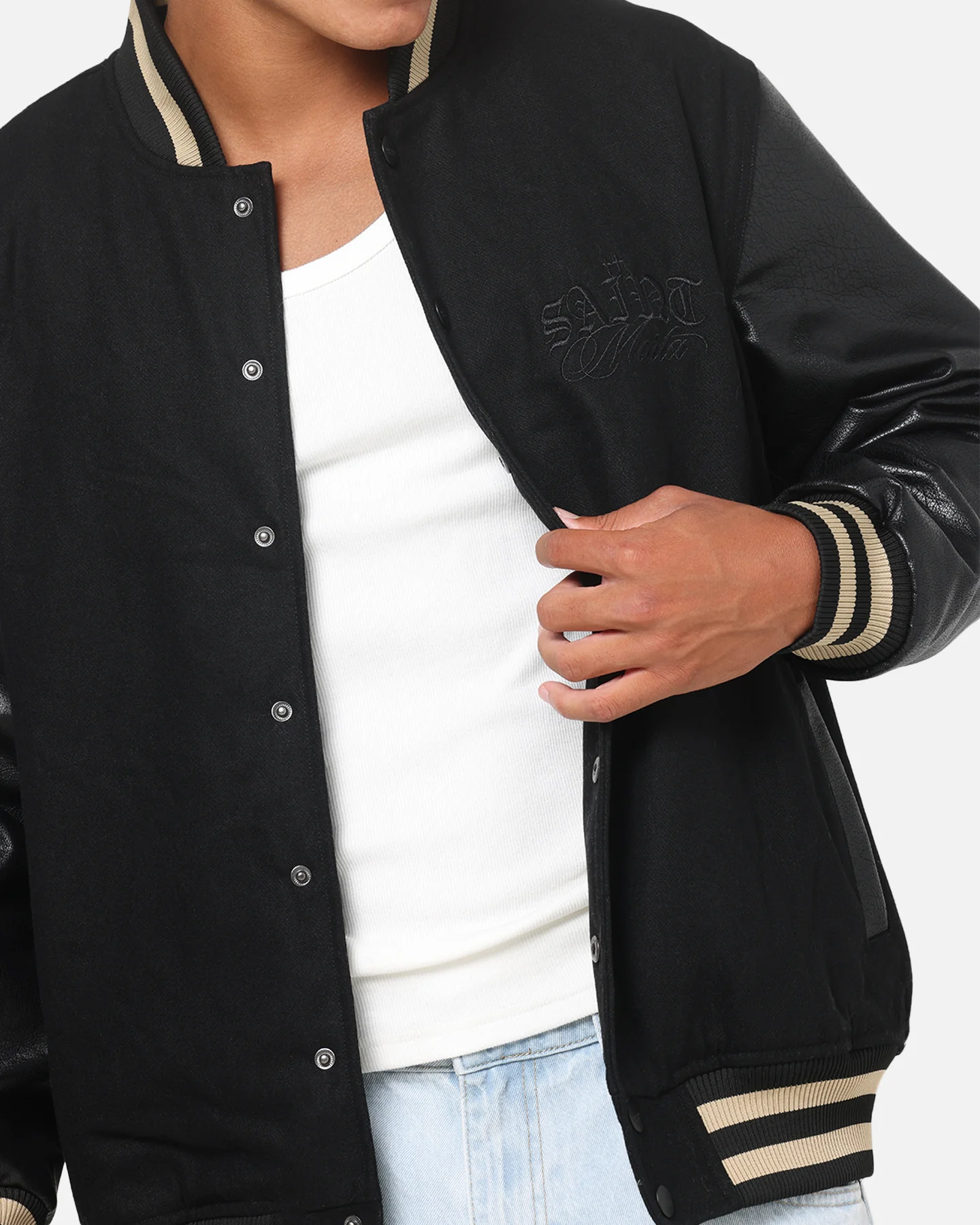 Saint Morta Valhala Varsity Jacket Black - Image 7