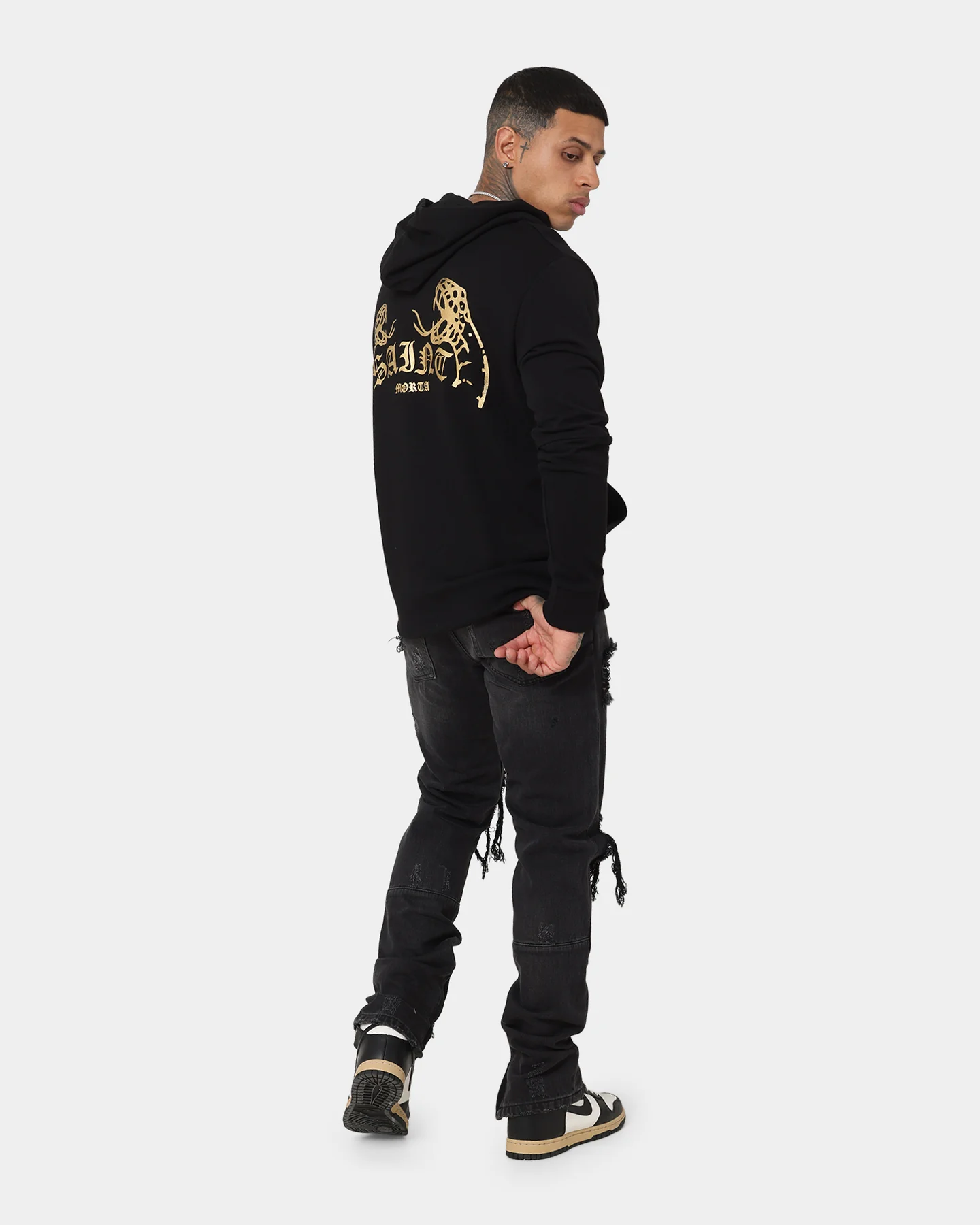 Saint Morta Venomous New Age Vintage Hoodie Black - Image 3