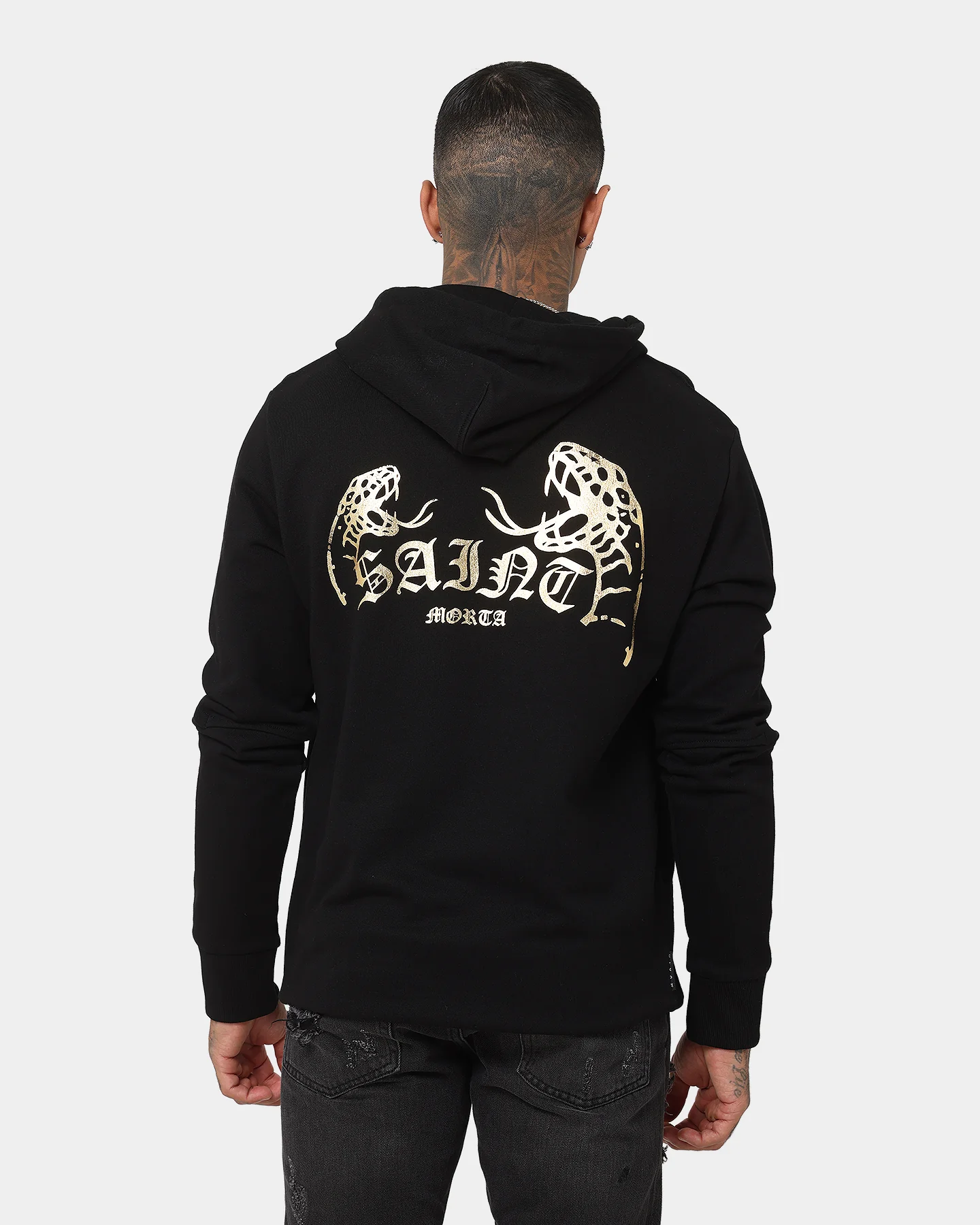 Saint Morta Venomous New Age Vintage Hoodie Black - Image 5