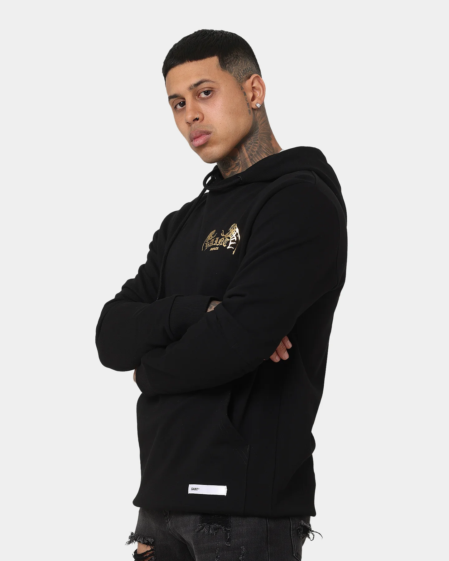 Saint Morta Venomous New Age Vintage Hoodie Black - Image 7