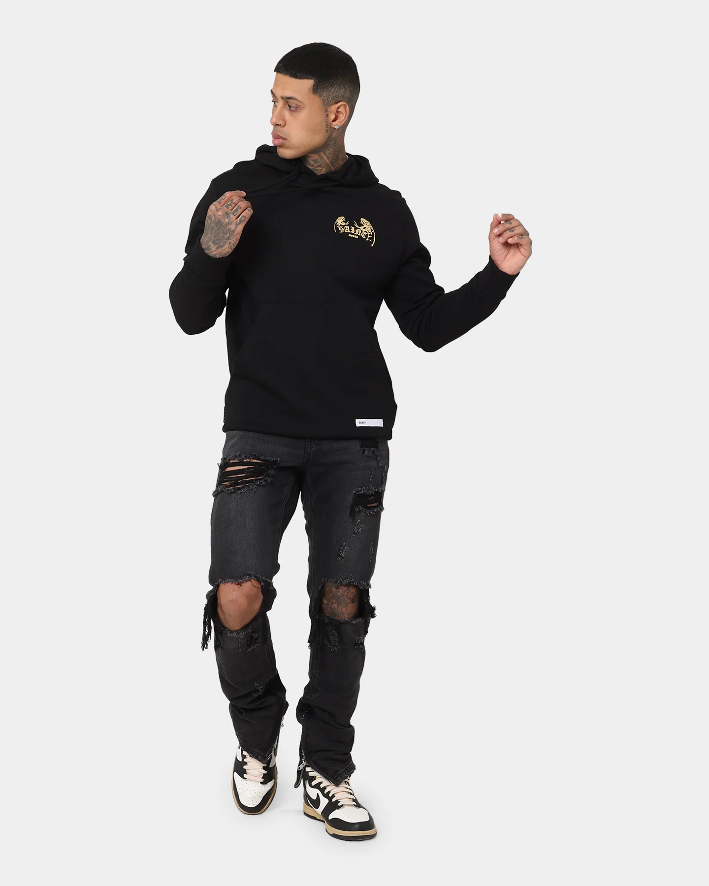 Saint Morta Venomous New Age Vintage Hoodie Black - Image 8
