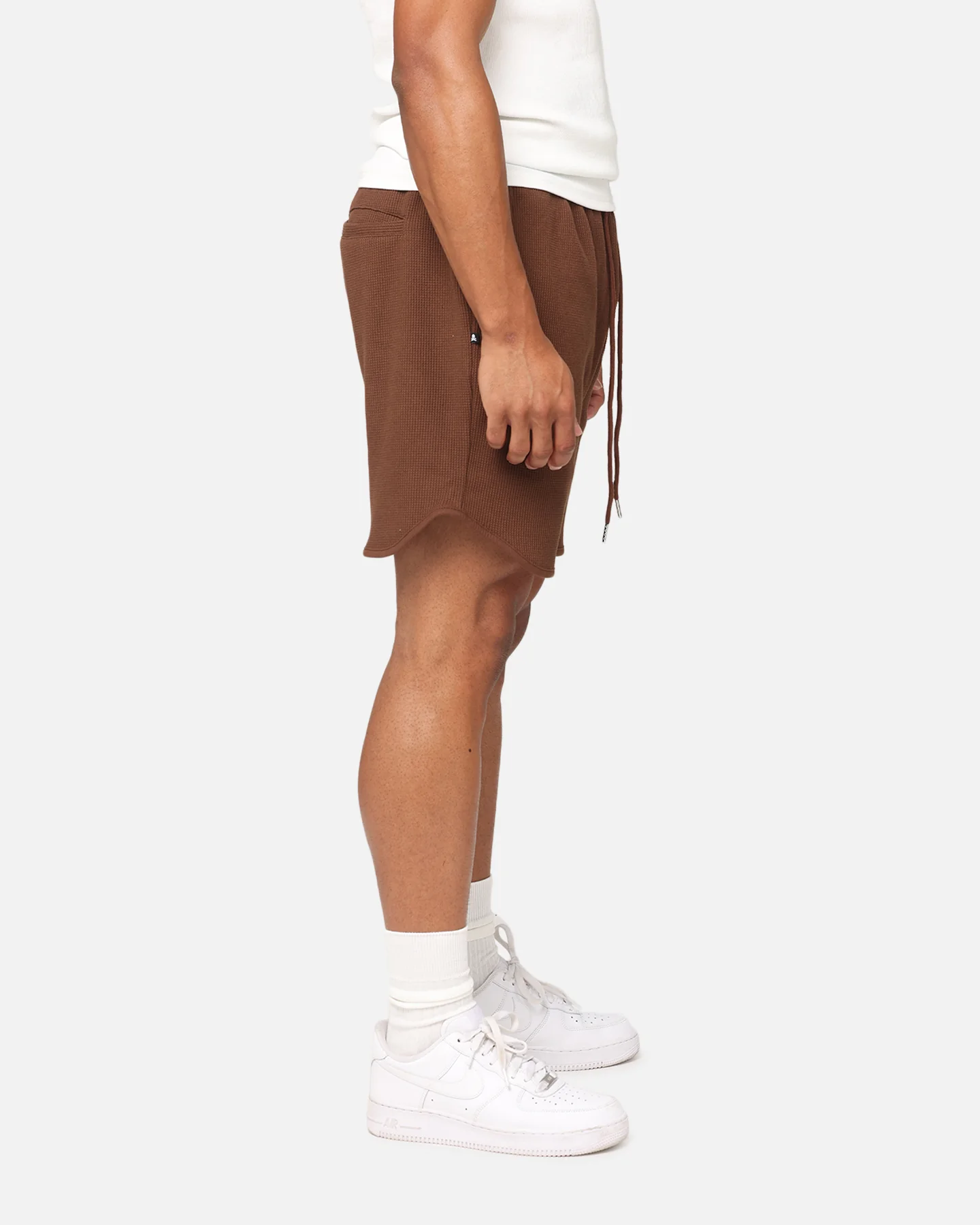 Saint Morta Waffle Shorts Brown - Image 5