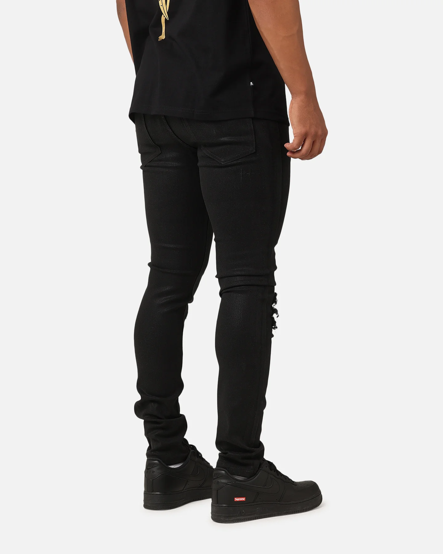 Saint Morta Wax Destroy Dynasty Jeans Black - Image 6