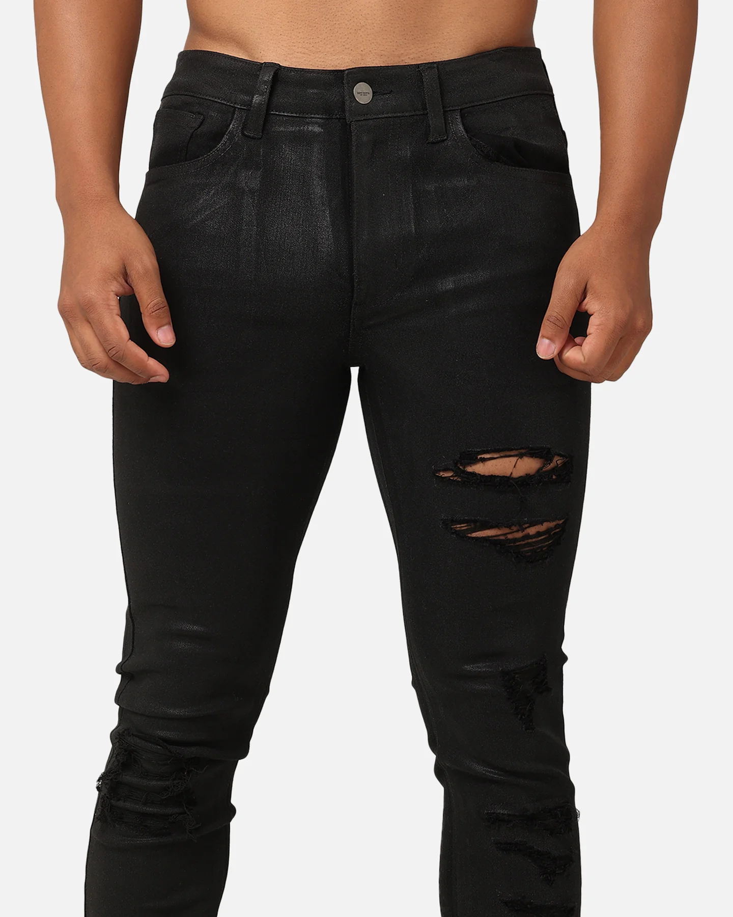 Saint Morta Wax Destroy Dynasty Jeans Black - Image 7