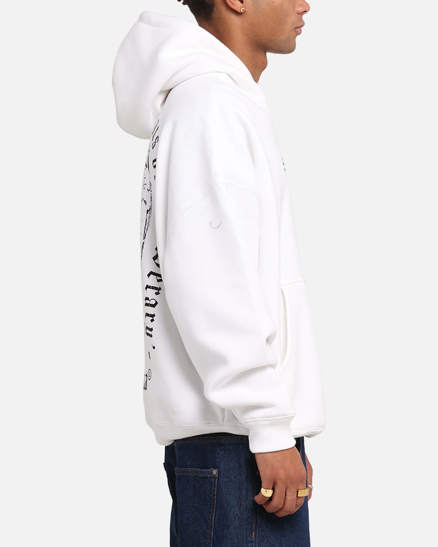 Saint Morta Weiry Hearts Boxy Hoodie White - Image 5