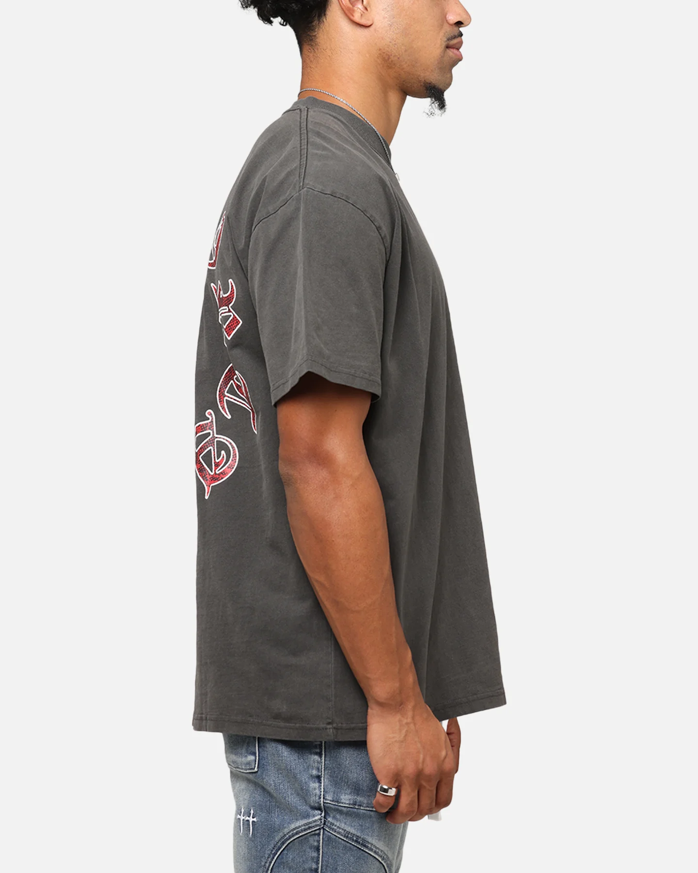 Saint Morta Worldwide Boxy T-Shirt Black Wash - Image 5