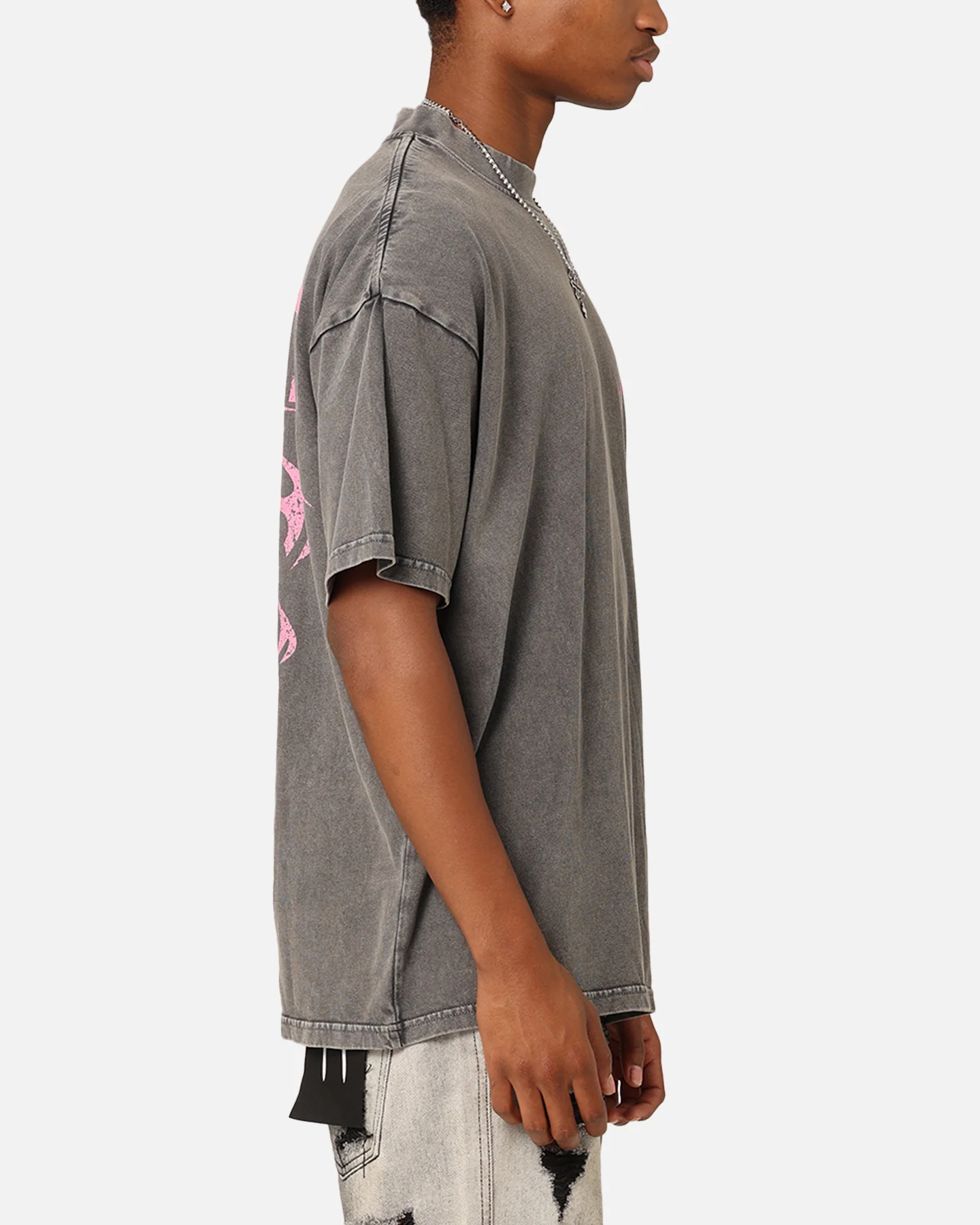 Saint Morta Wraith Crucifix T-Shirt Washed Charcoal - Image 5