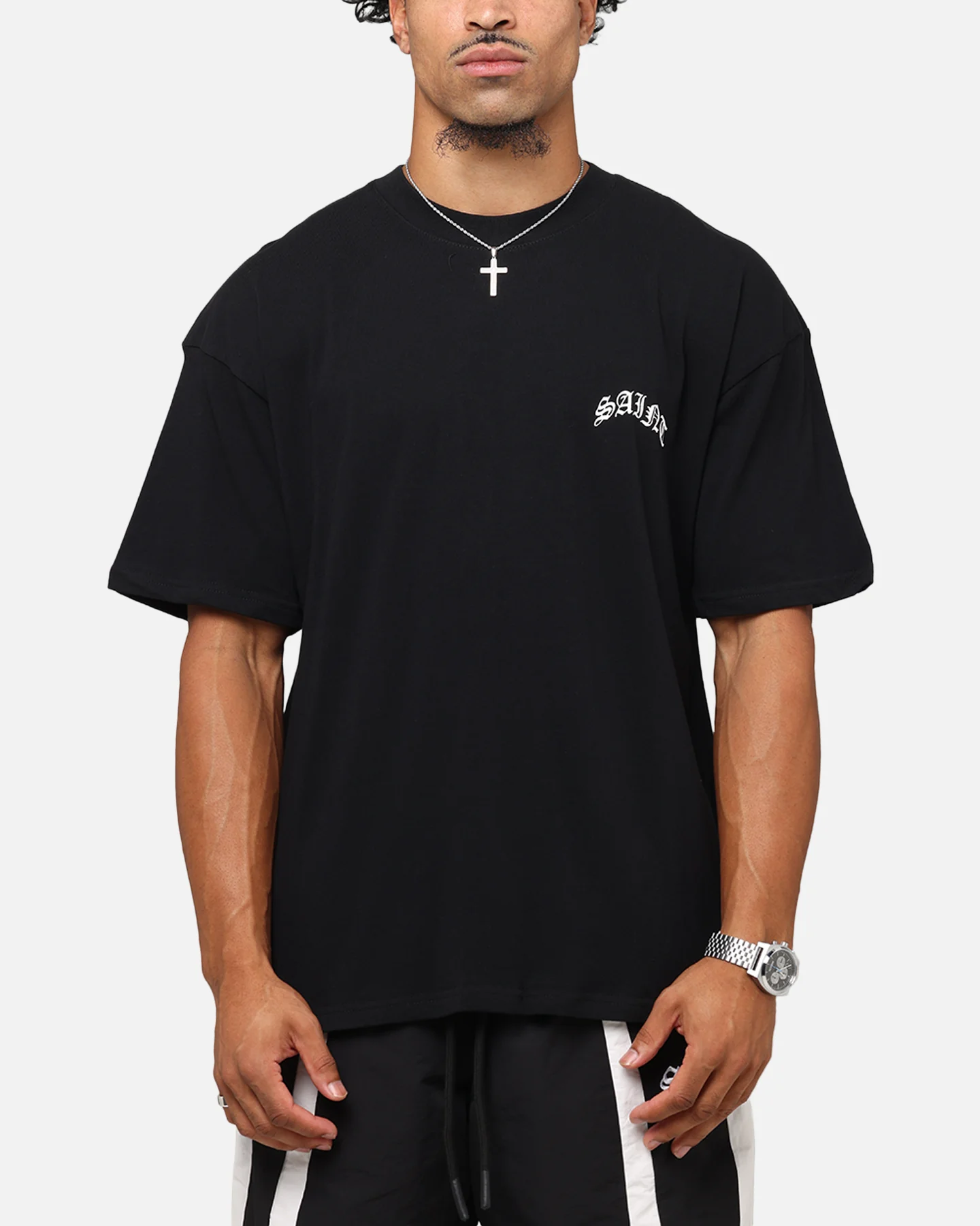 Saint Morta Ye Old Drop Shoulder T-Shirt Black - Image 2