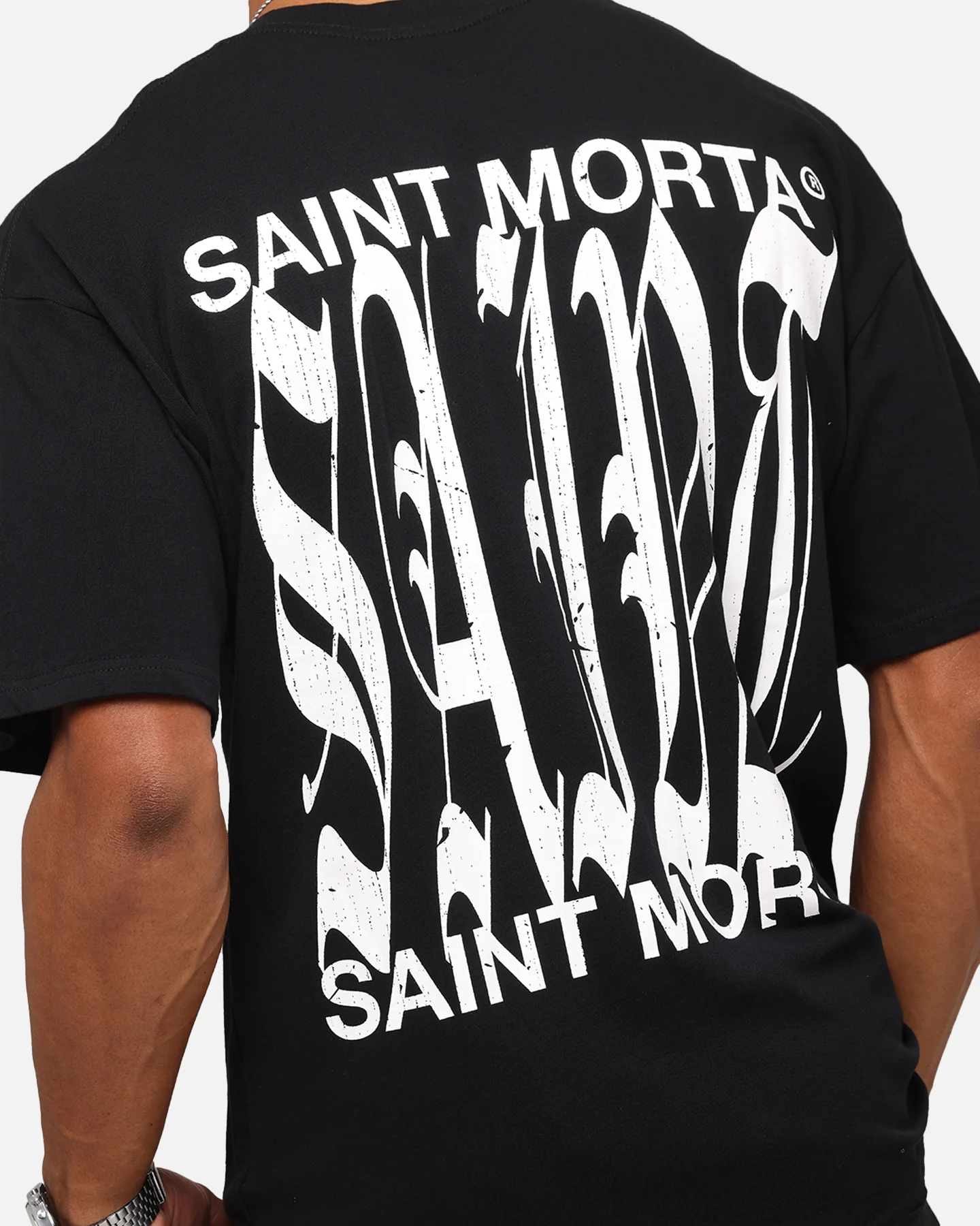 Saint Morta Ye Old Drop Shoulder T-Shirt Black - Image 7