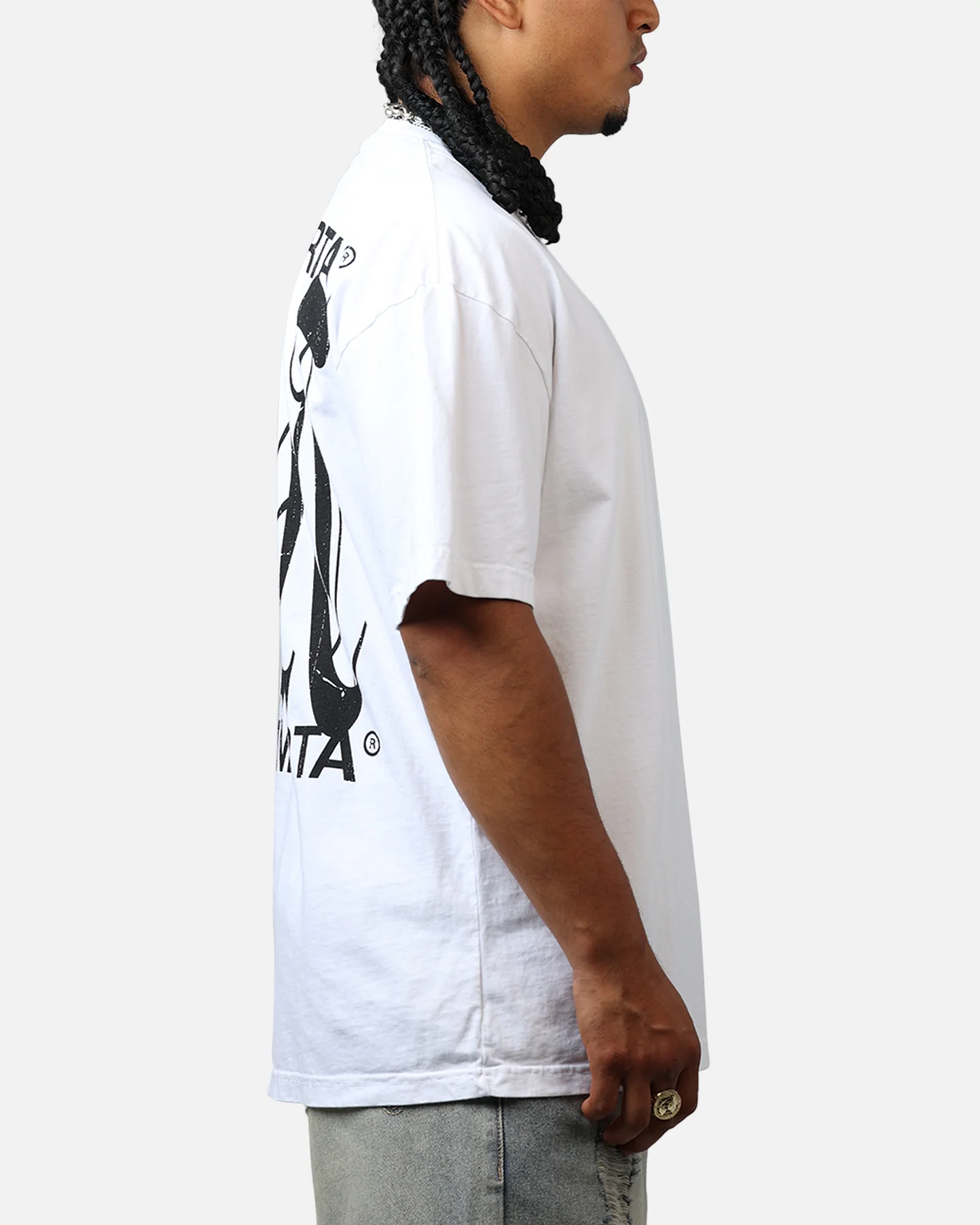 Saint Morta Ye Old Drop Shoulder T-Shirt White - Image 4