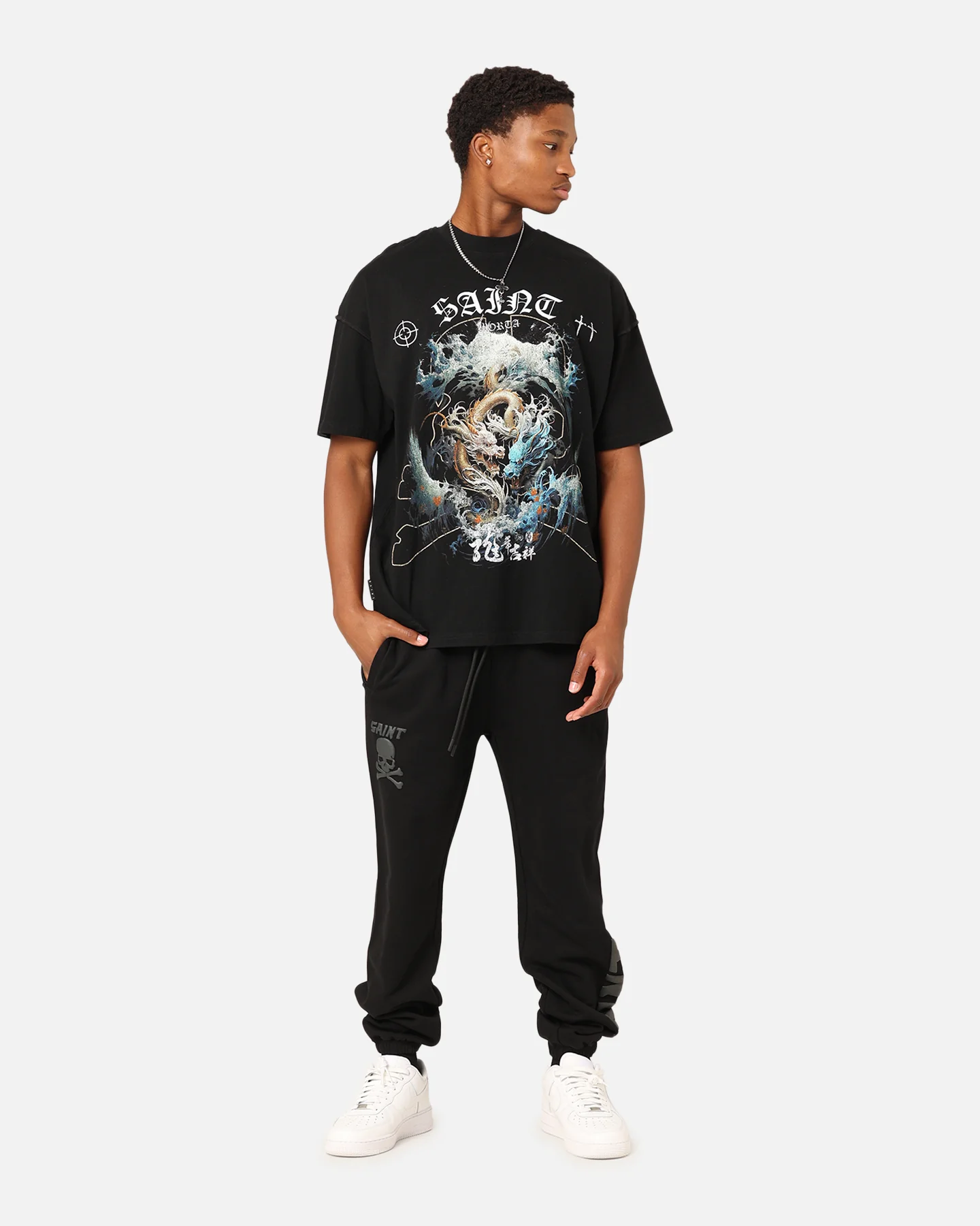 Saint Morta Year Of The Dragon Boxy T-Shirt Black - Image 7