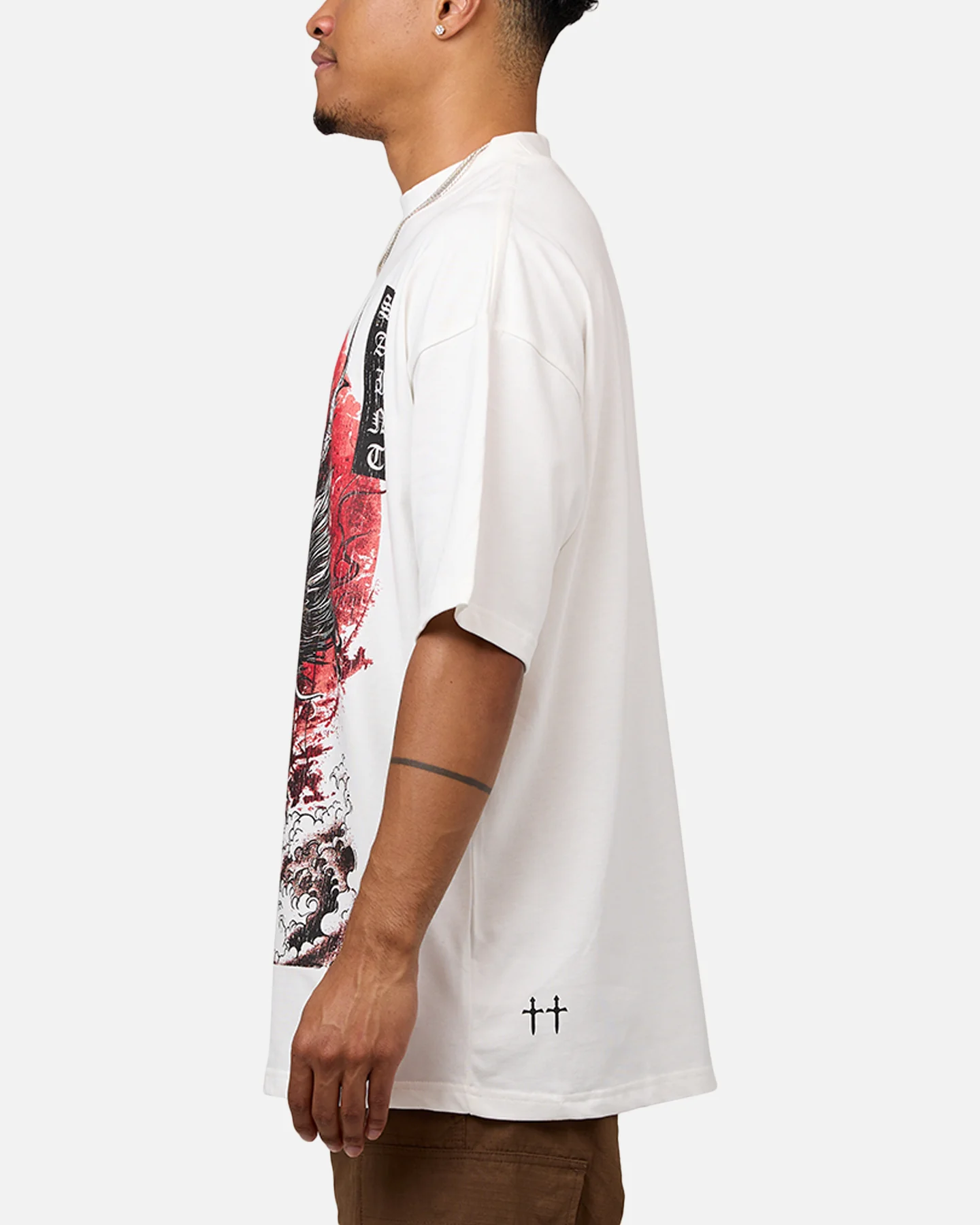 Saint Morta Year Of The Dragon Mock T-Shirt Off White - Image 5