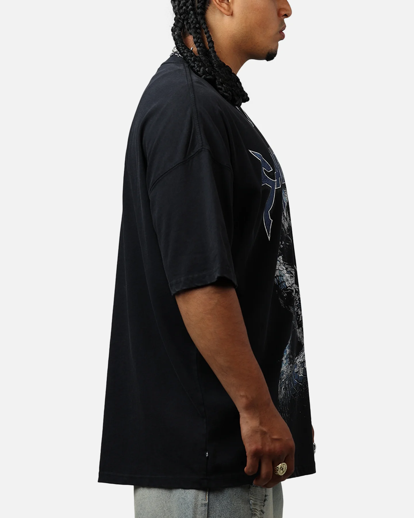 Saint Morta Year Of The Snake Boxy T-Shirt Vintage Black - Image 4
